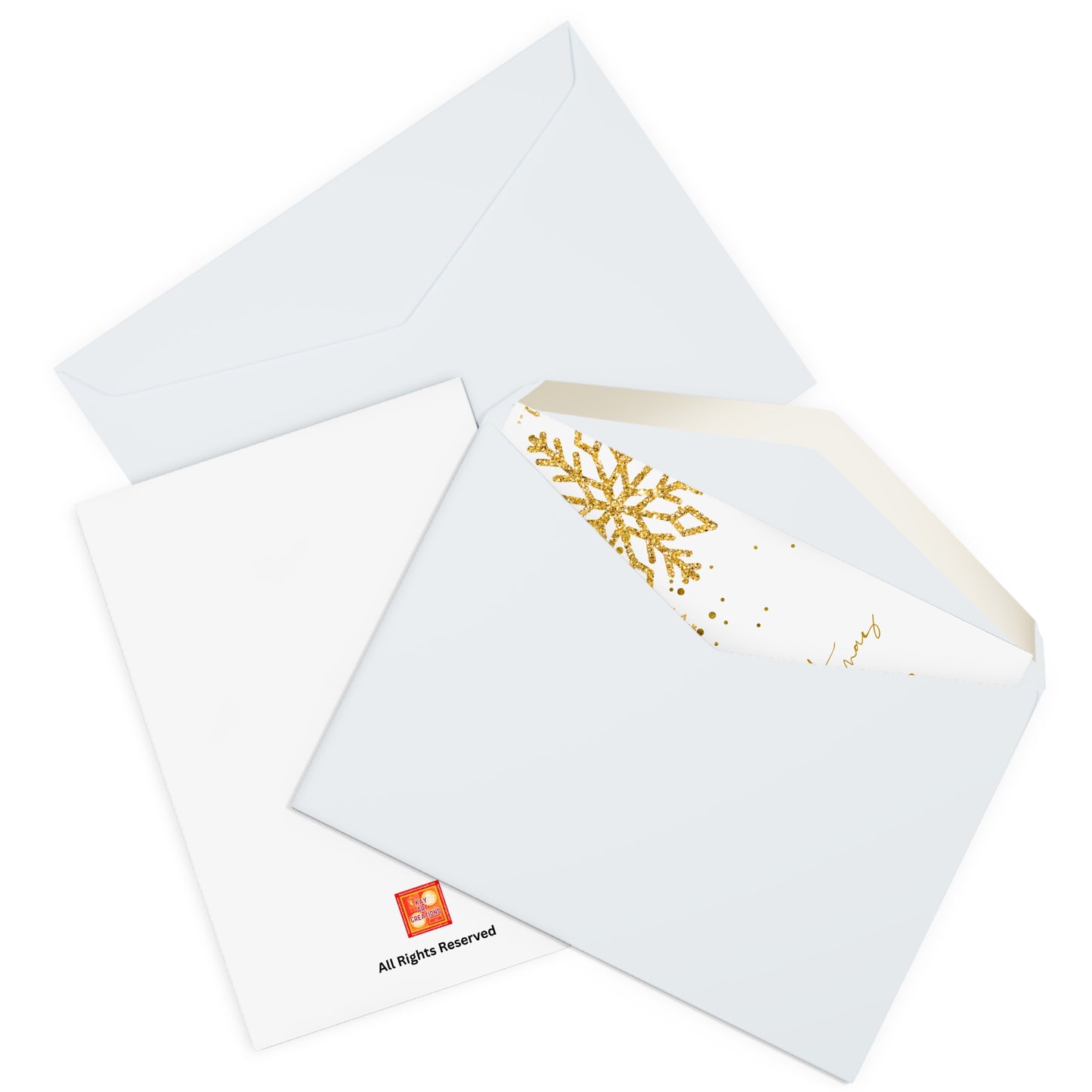 Christmas Snowflake Greeting Cards (5-Pack)