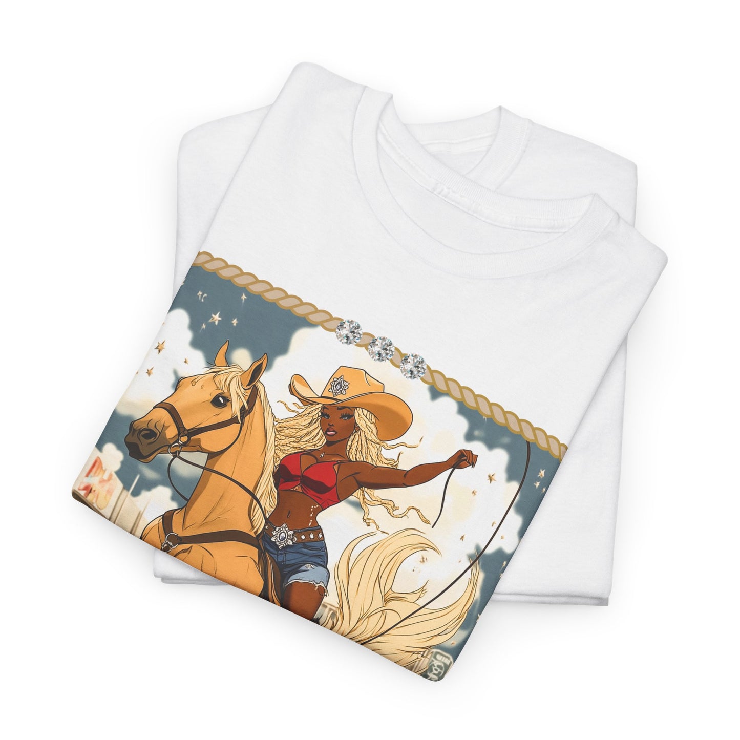 Buchin' Unisex Heavy Cotton Tee - Fun Western Cowboy T-Shirt