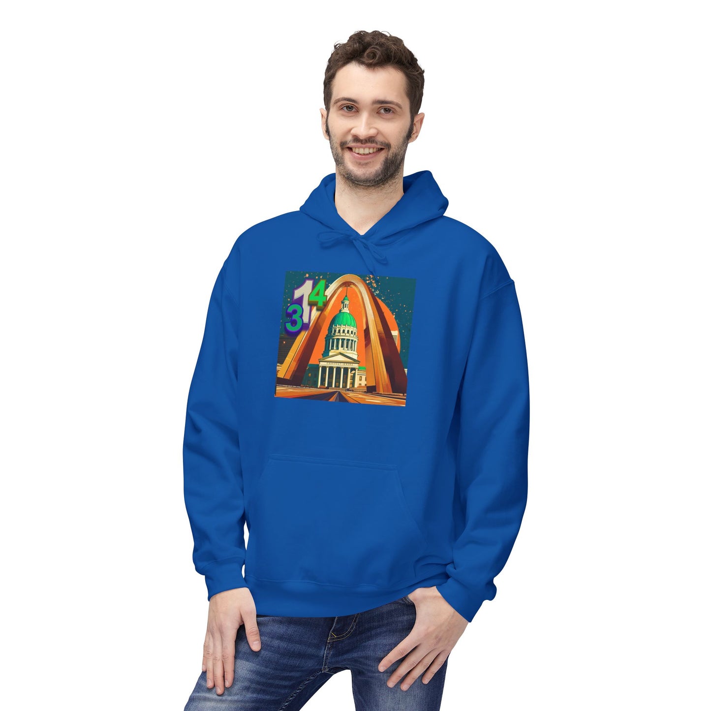 314 Retro City Landmark Graphic Hoodie