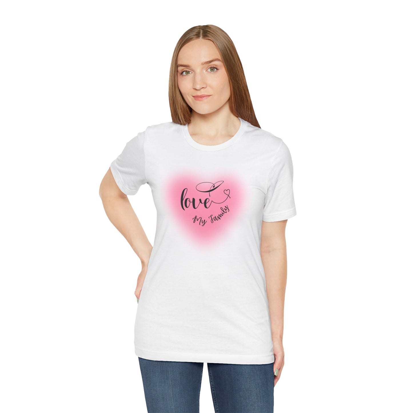 I Love My Family Unisex Jersey Short Sleeve Tee