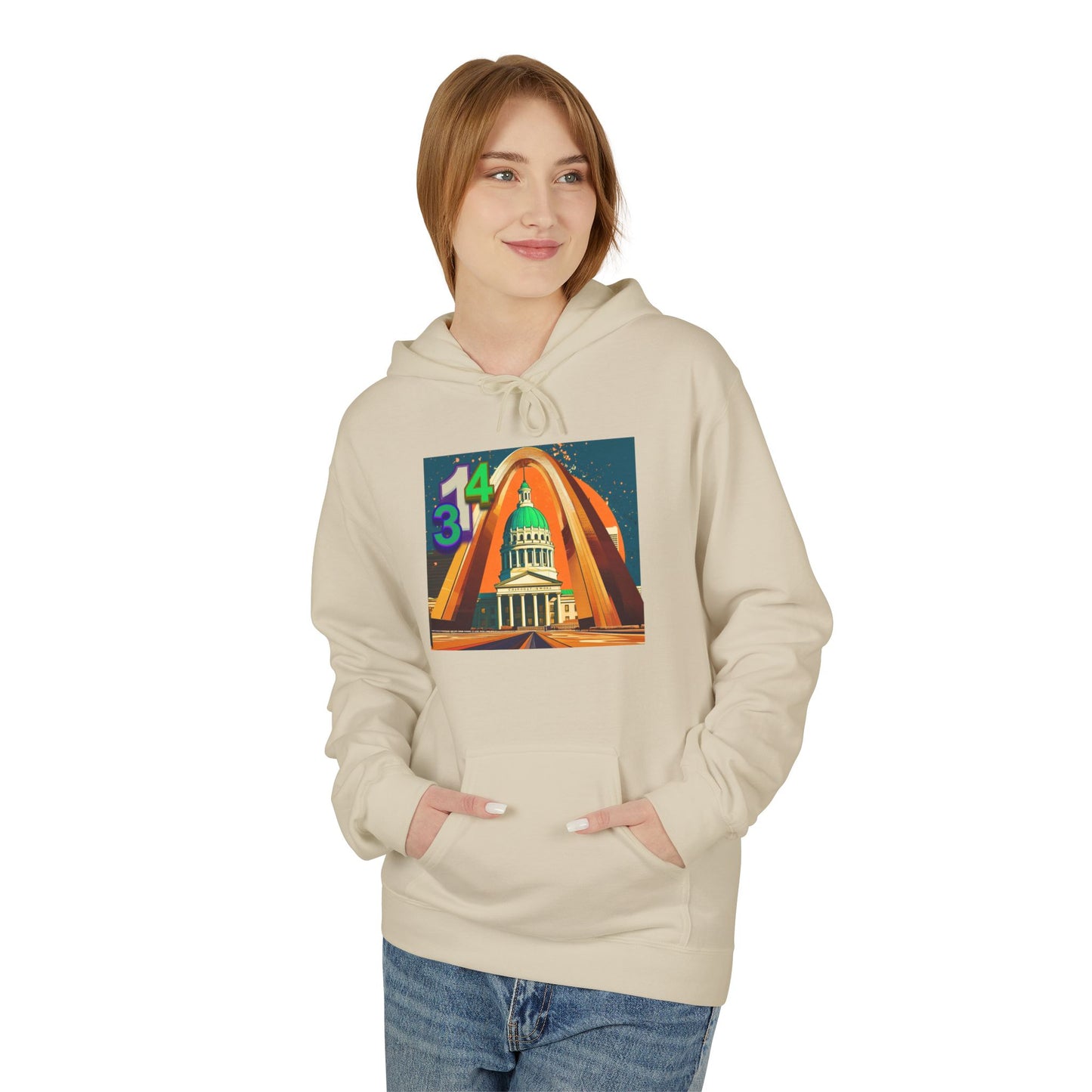 314 Retro City Landmark Graphic Hoodie