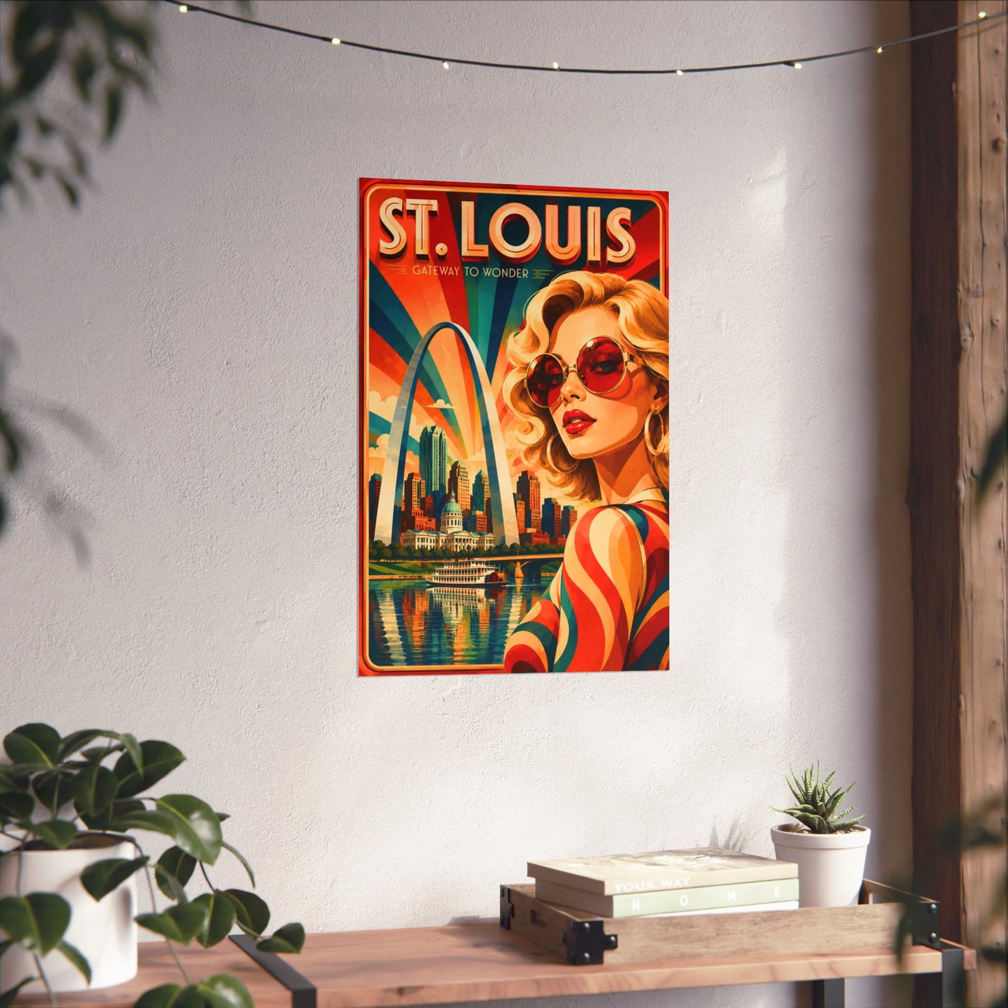St. Louis Retro Travel Poster — Matte Vertical Poster