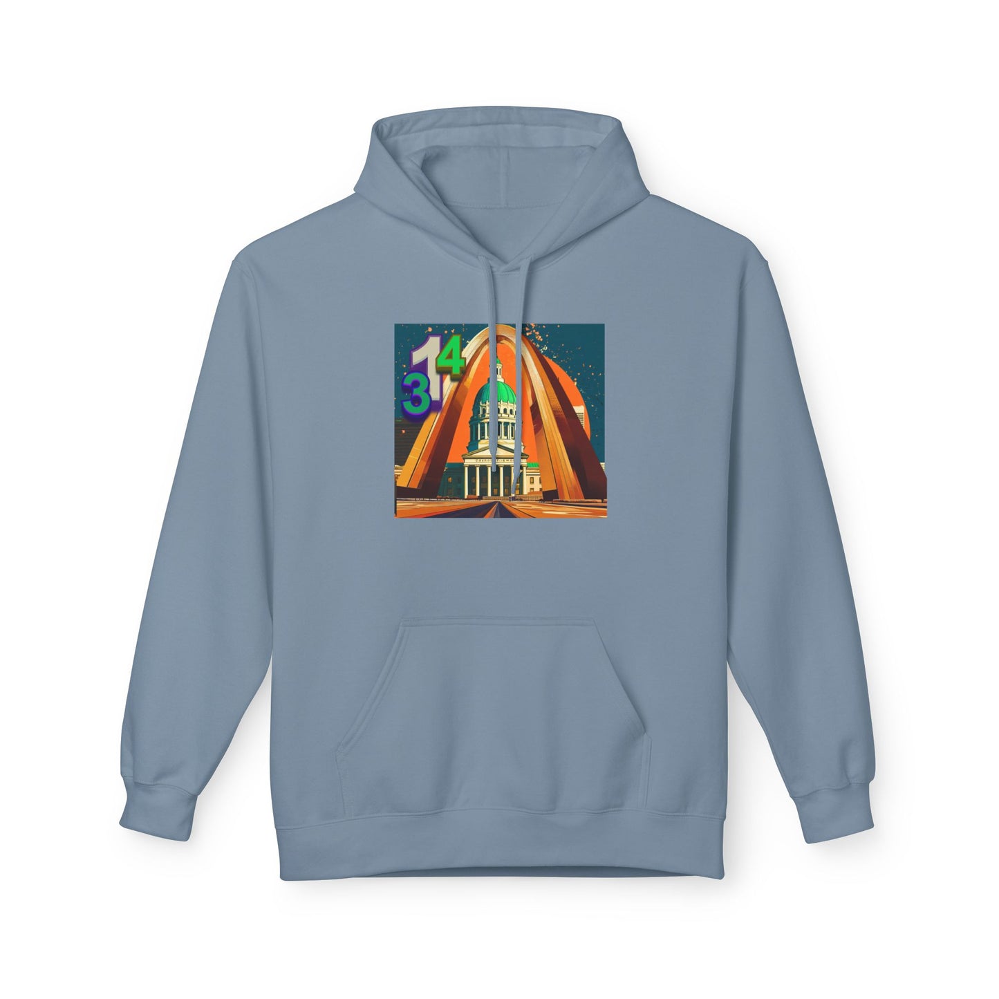 314 Retro City Landmark Graphic Hoodie