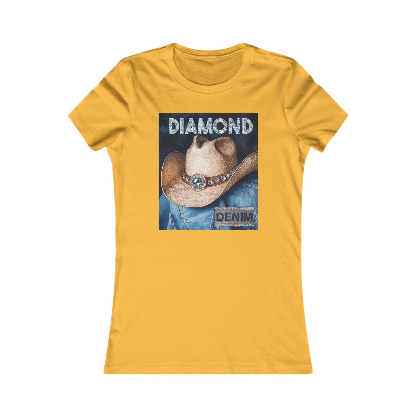 Cowgirl Denim Tee - 'Diamond' Graphic T-Shirt for Country Style Lovers