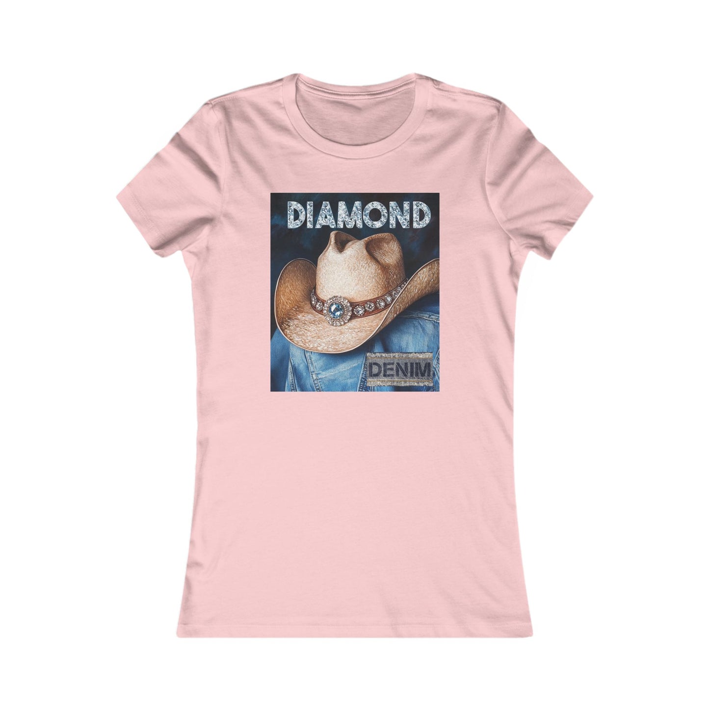 Cowgirl Denim Tee - 'Diamond' Graphic T-Shirt for Country Style Lovers