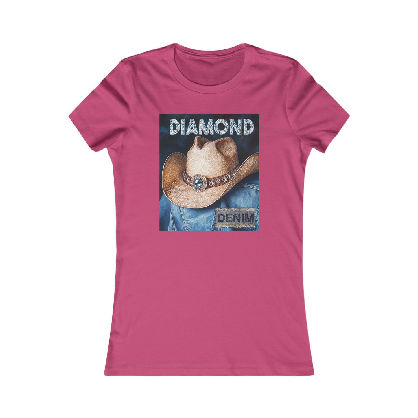 Cowgirl Denim Tee - 'Diamond' Graphic T-Shirt for Country Style Lovers