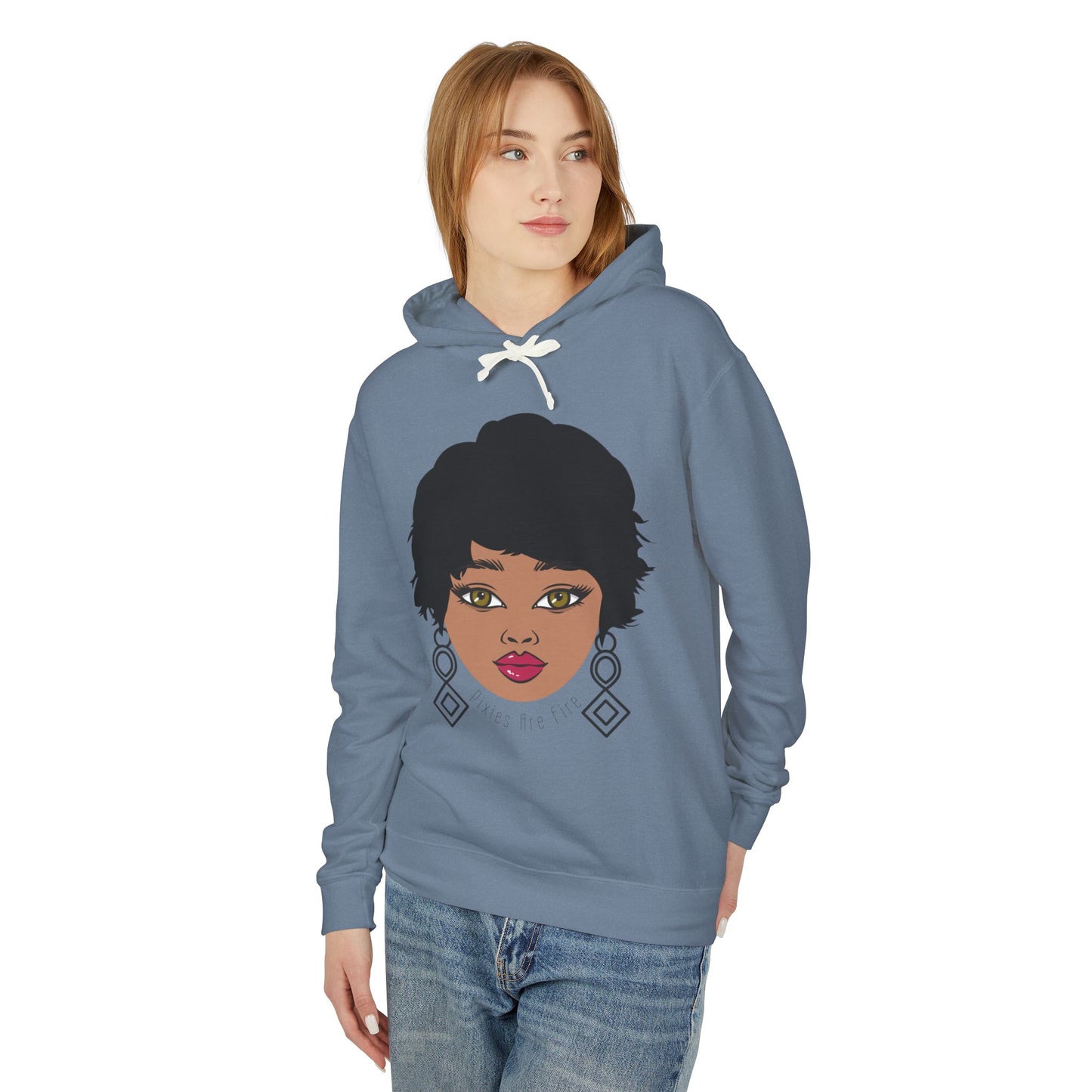Pixie's Are Fire Artistic Unisex Lightweight Hooded Sweatshirt,