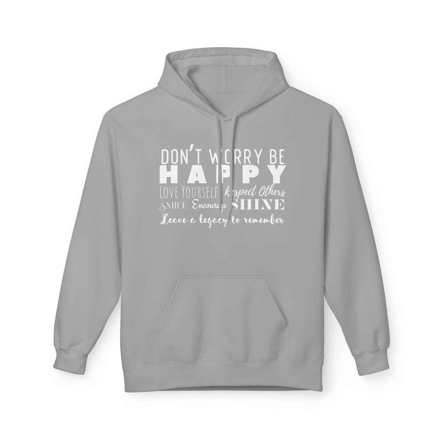 "Happy" Cozy Unisex Midweight Softstyle Fleece Hoodie