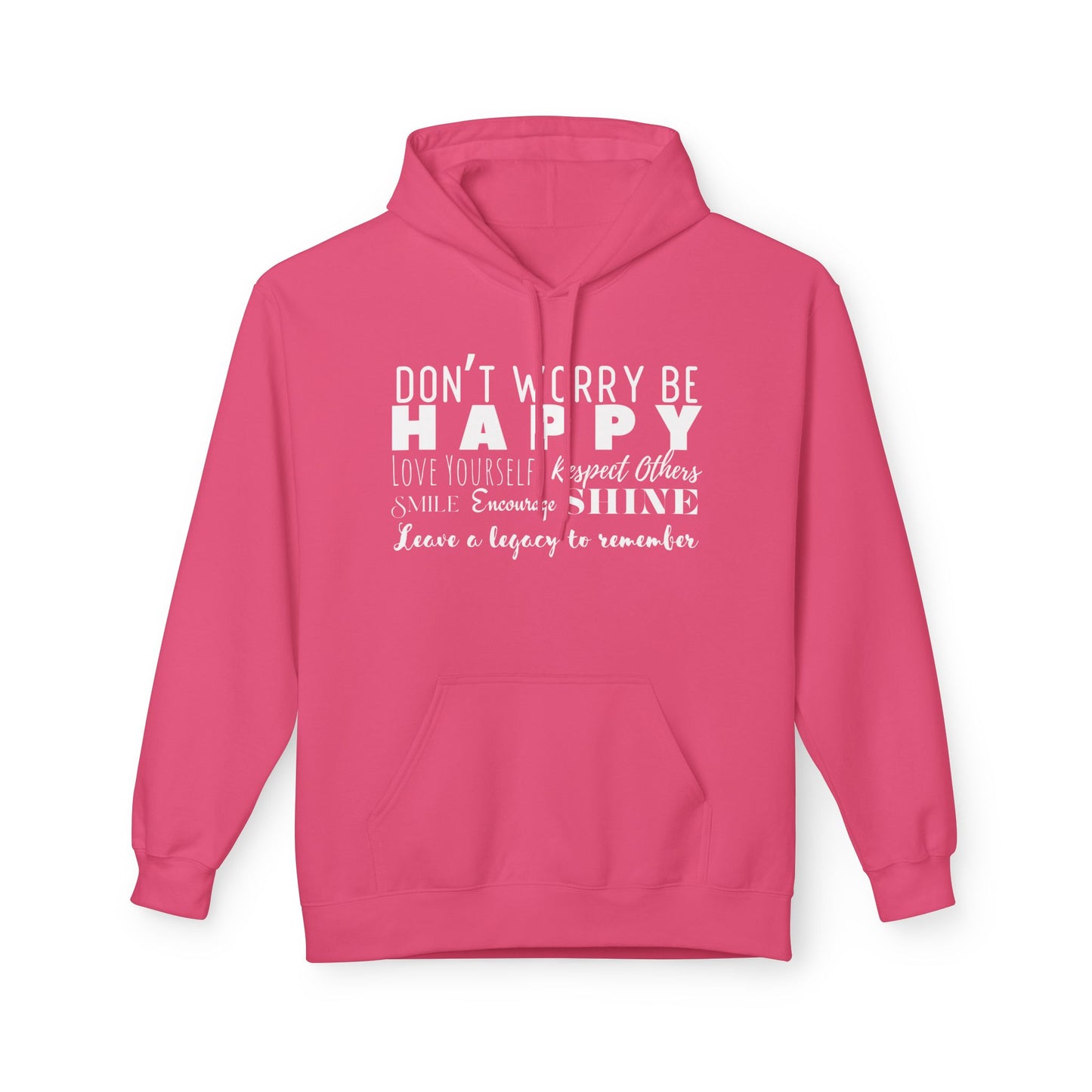 "Happy" Cozy Unisex Midweight Softstyle Fleece Hoodie