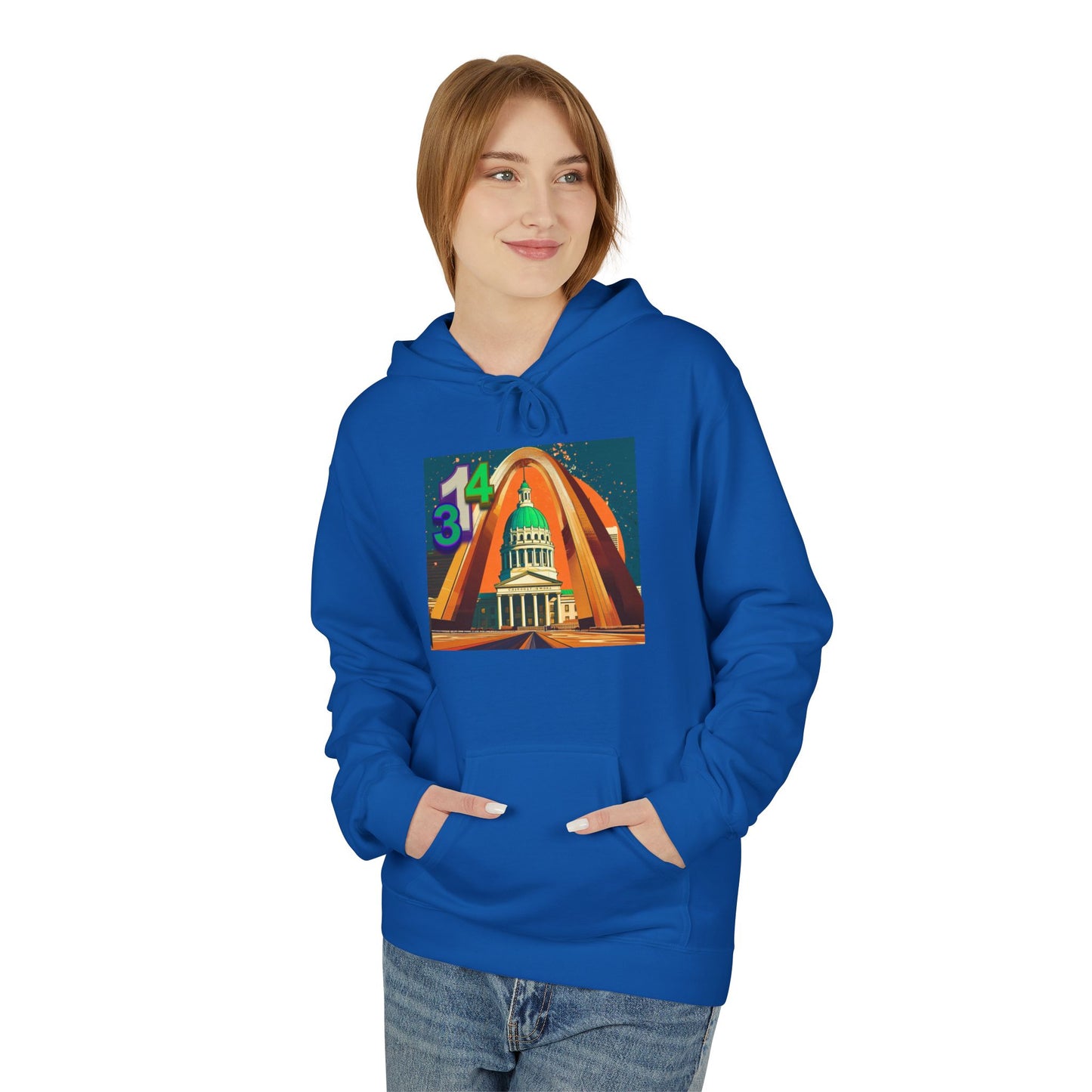 314 Retro City Landmark Graphic Hoodie
