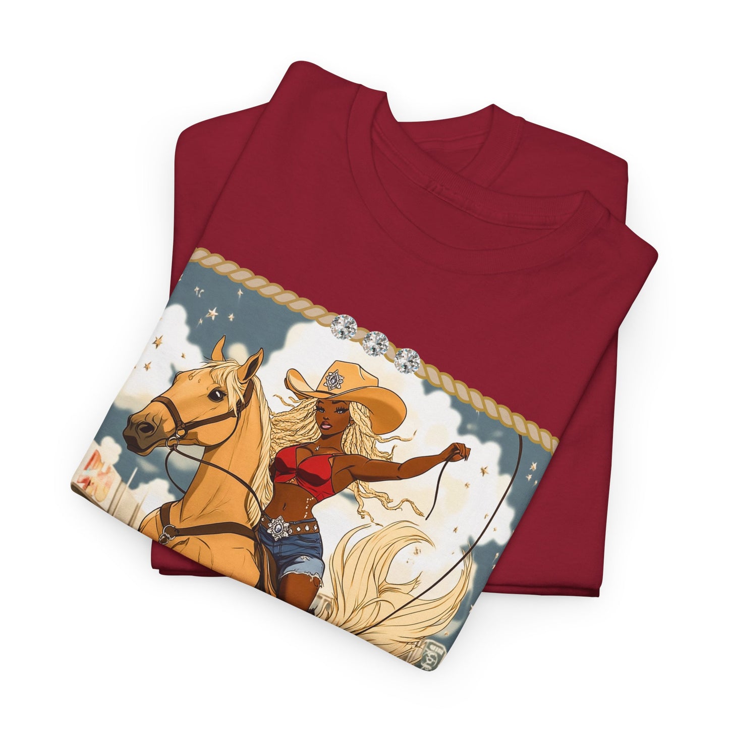 Buchin' Unisex Heavy Cotton Tee - Fun Western Cowboy T-Shirt