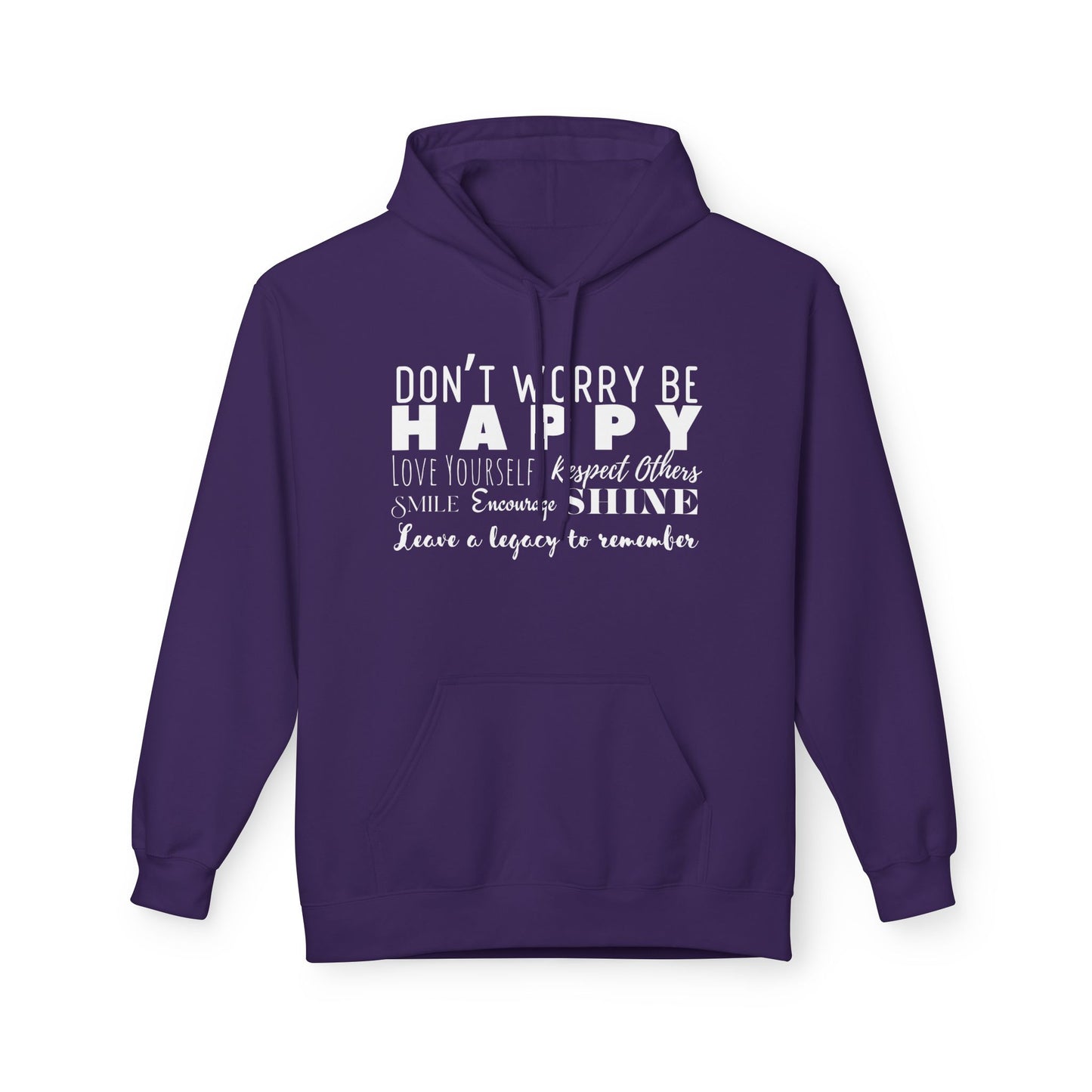 "Happy" Cozy Unisex Midweight Softstyle Fleece Hoodie