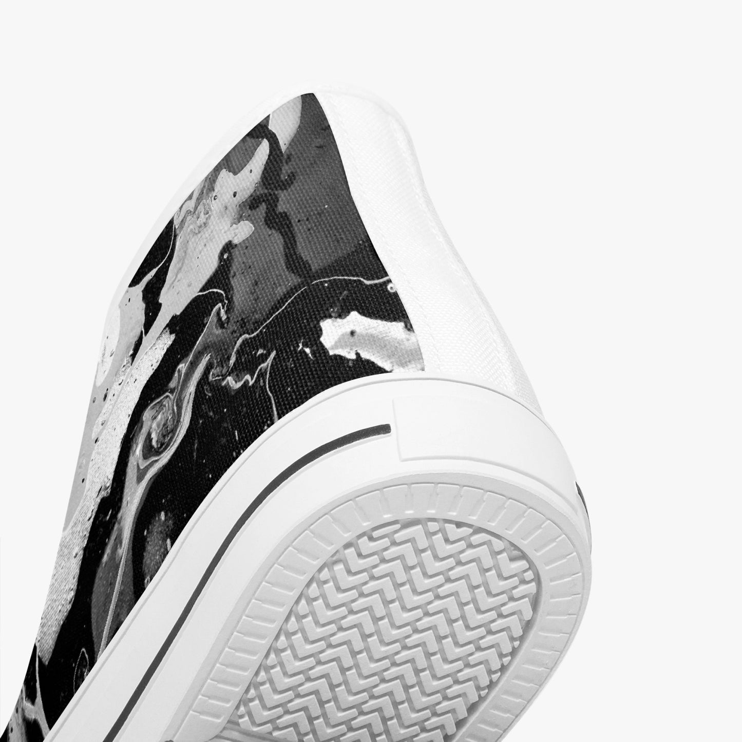 Classic High-Top Canvas Shoes - White/Black