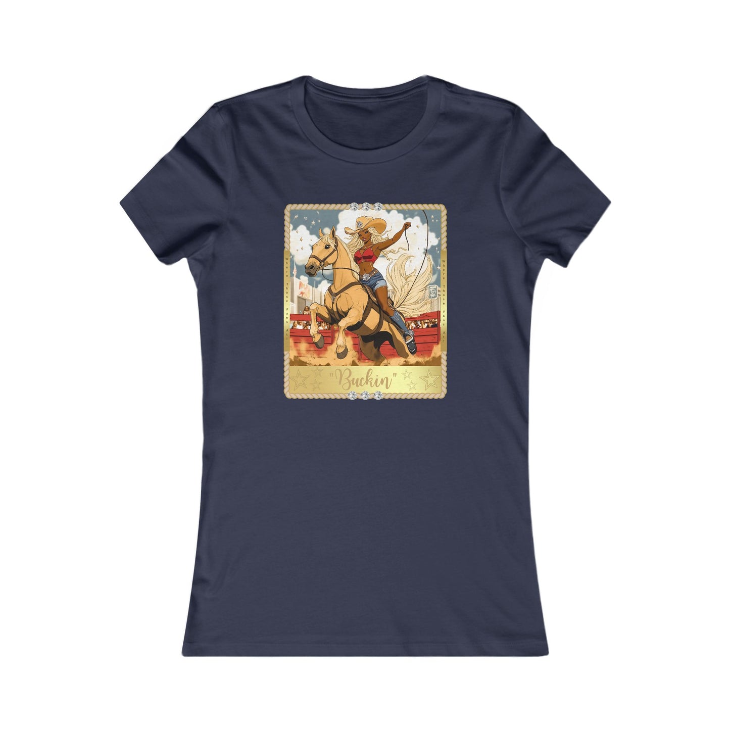 Vintage Rodeo Buckin' Tee for Women - Perfect for Country Lovers