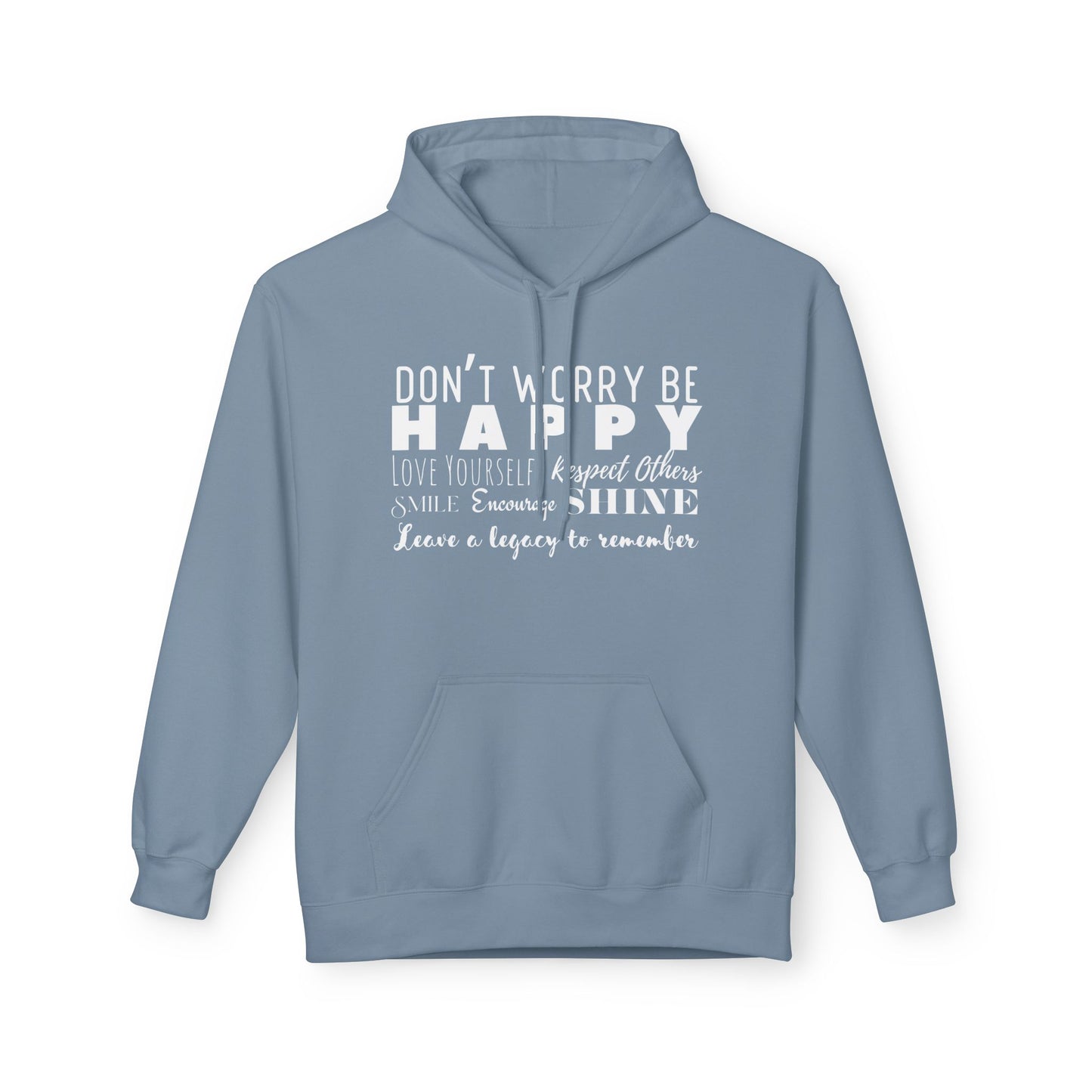 "Happy" Cozy Unisex Midweight Softstyle Fleece Hoodie