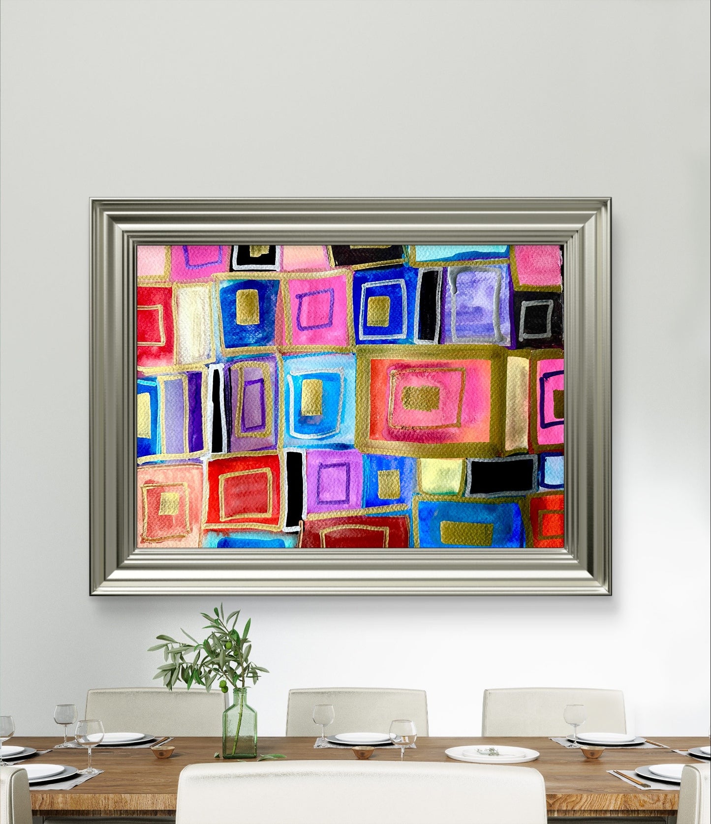 Hopping Squares of Color - Prints