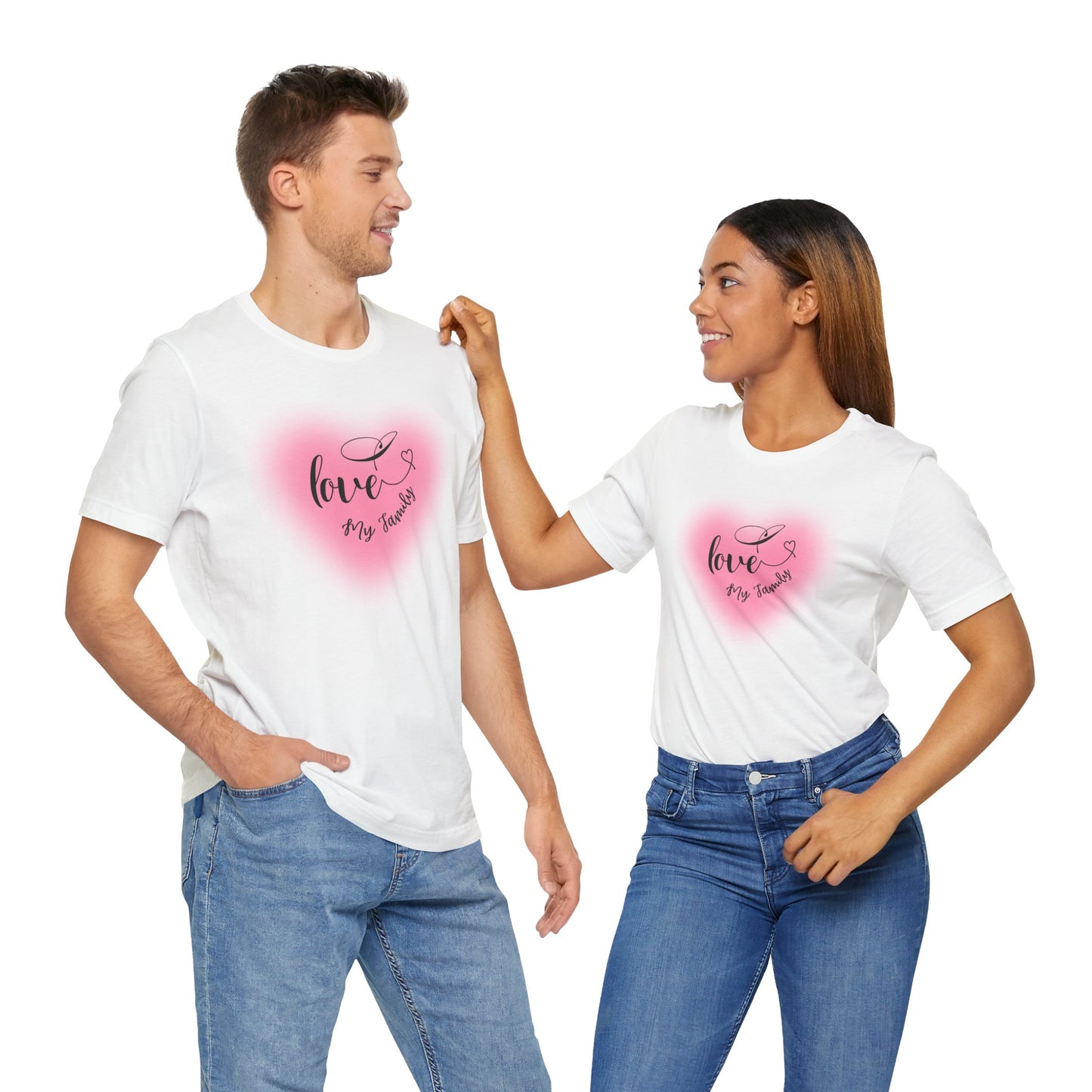 I Love My Family Unisex Jersey Short Sleeve Tee