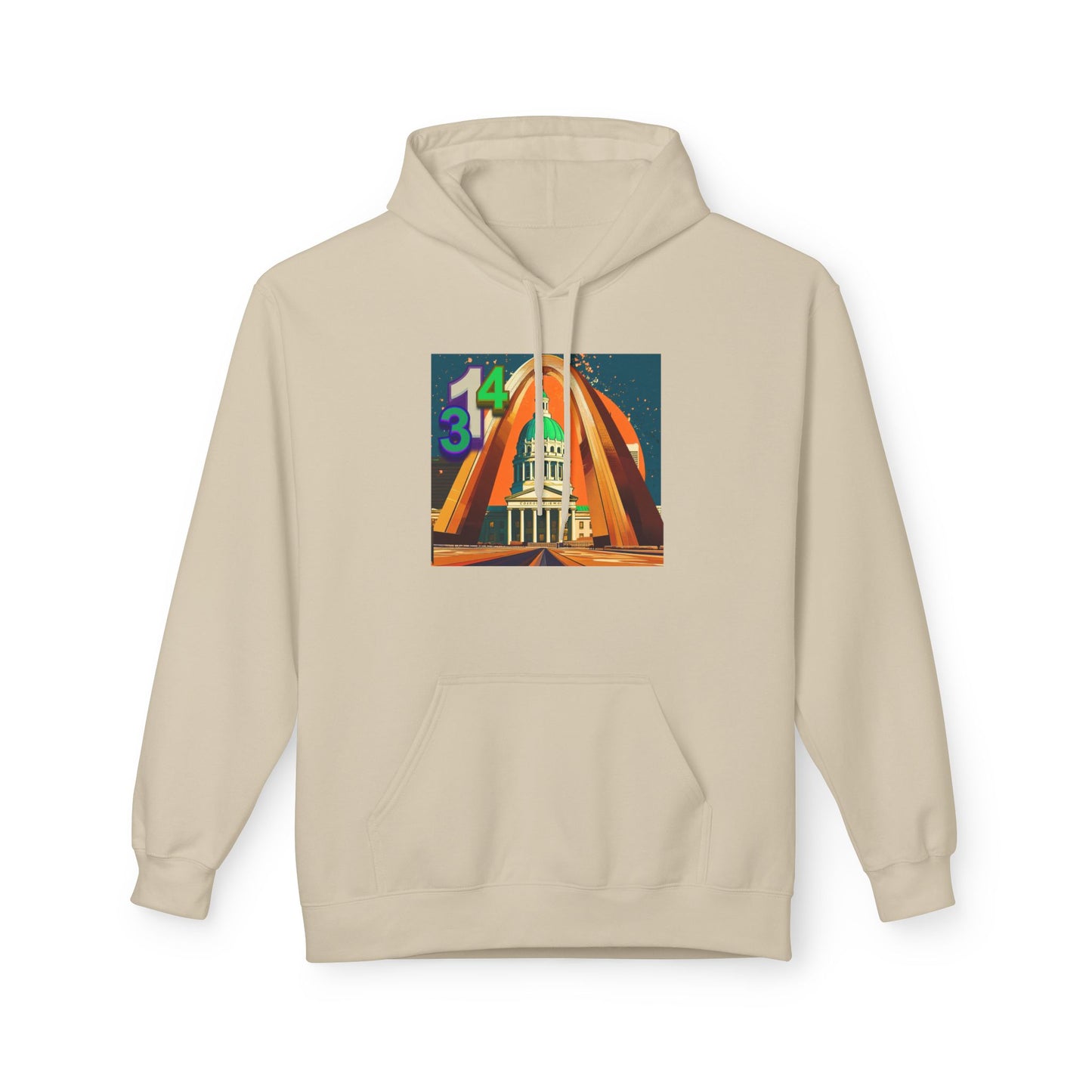 314 Retro City Landmark Graphic Hoodie