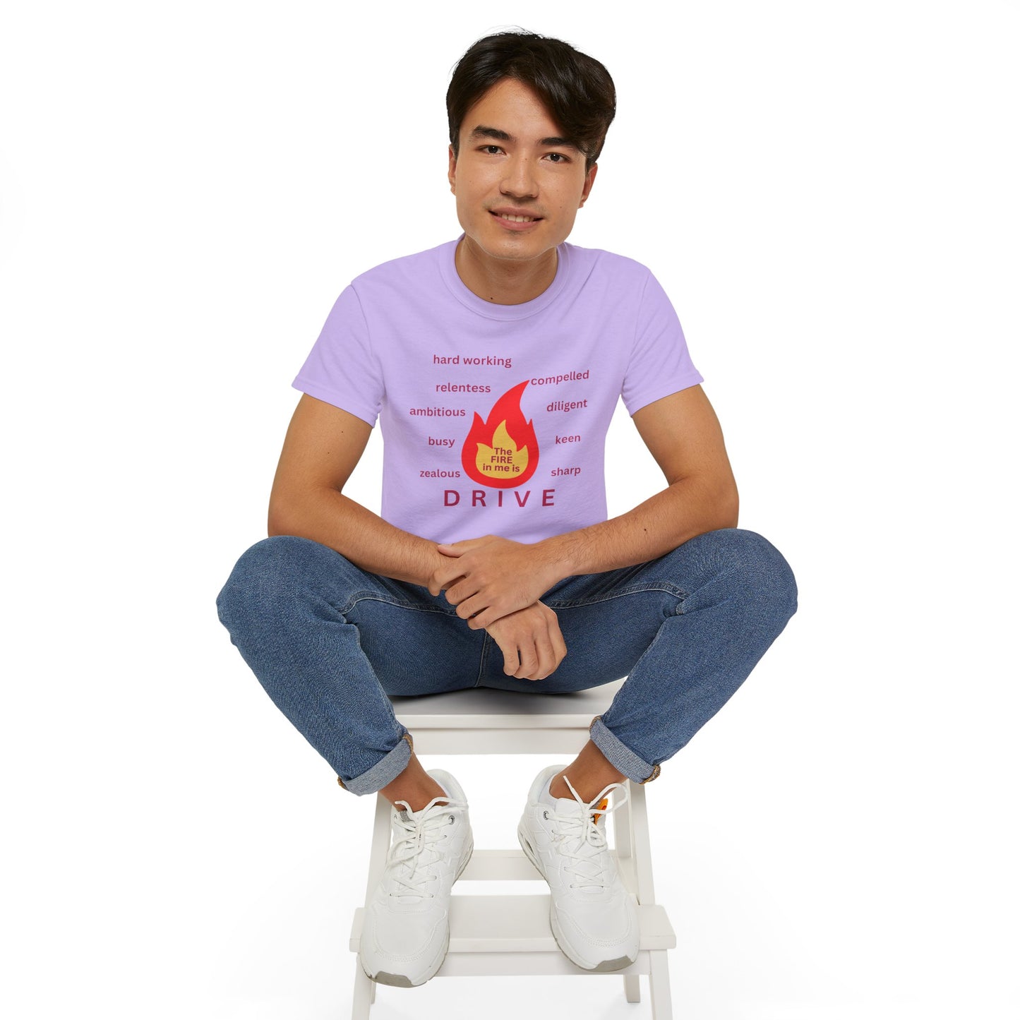 Unisex Ultra Cotton Tee - "The Fire in Me is Drive"