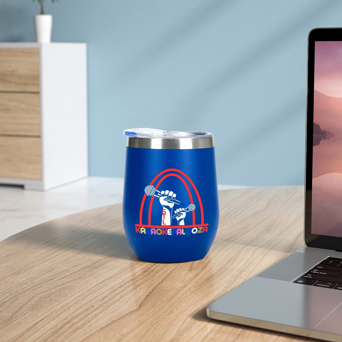 Karaokepalooza Egg Shaped Insulated Wine Tumbler