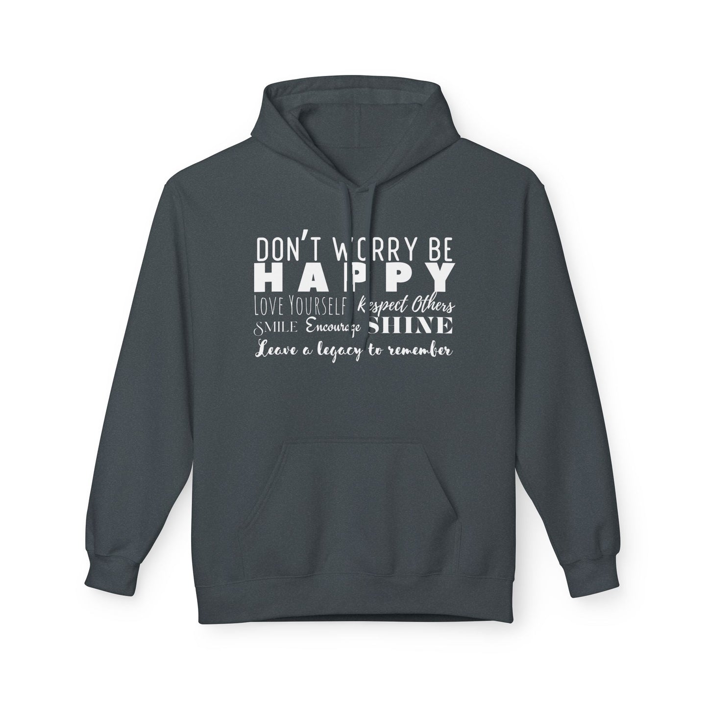 "Happy" Cozy Unisex Midweight Softstyle Fleece Hoodie