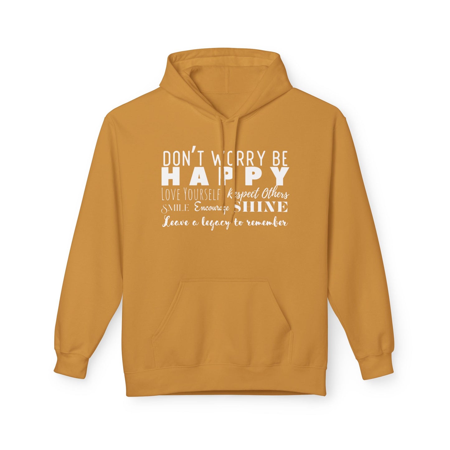 "Happy" Cozy Unisex Midweight Softstyle Fleece Hoodie