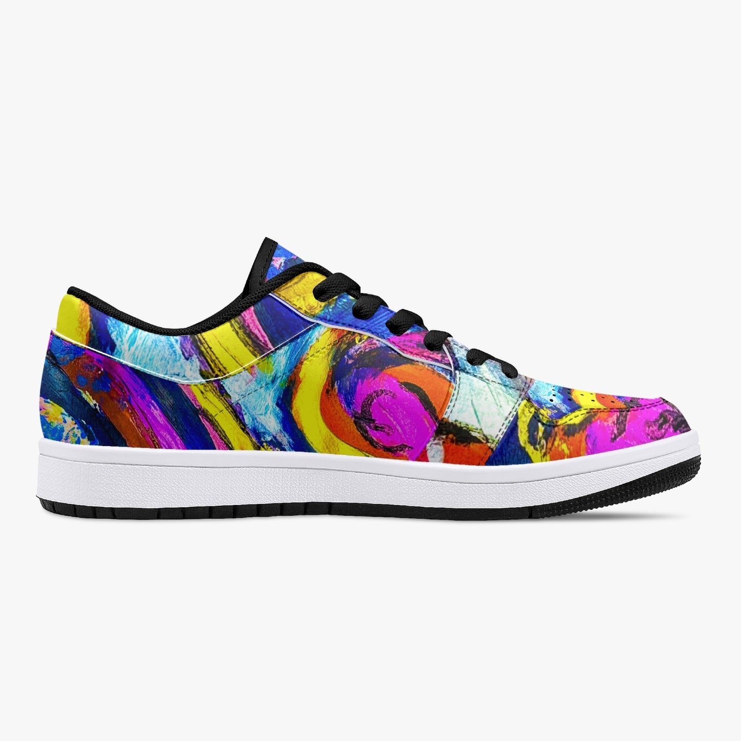 Rhythm of Life Low-Top Leather Sneakers - White/Black