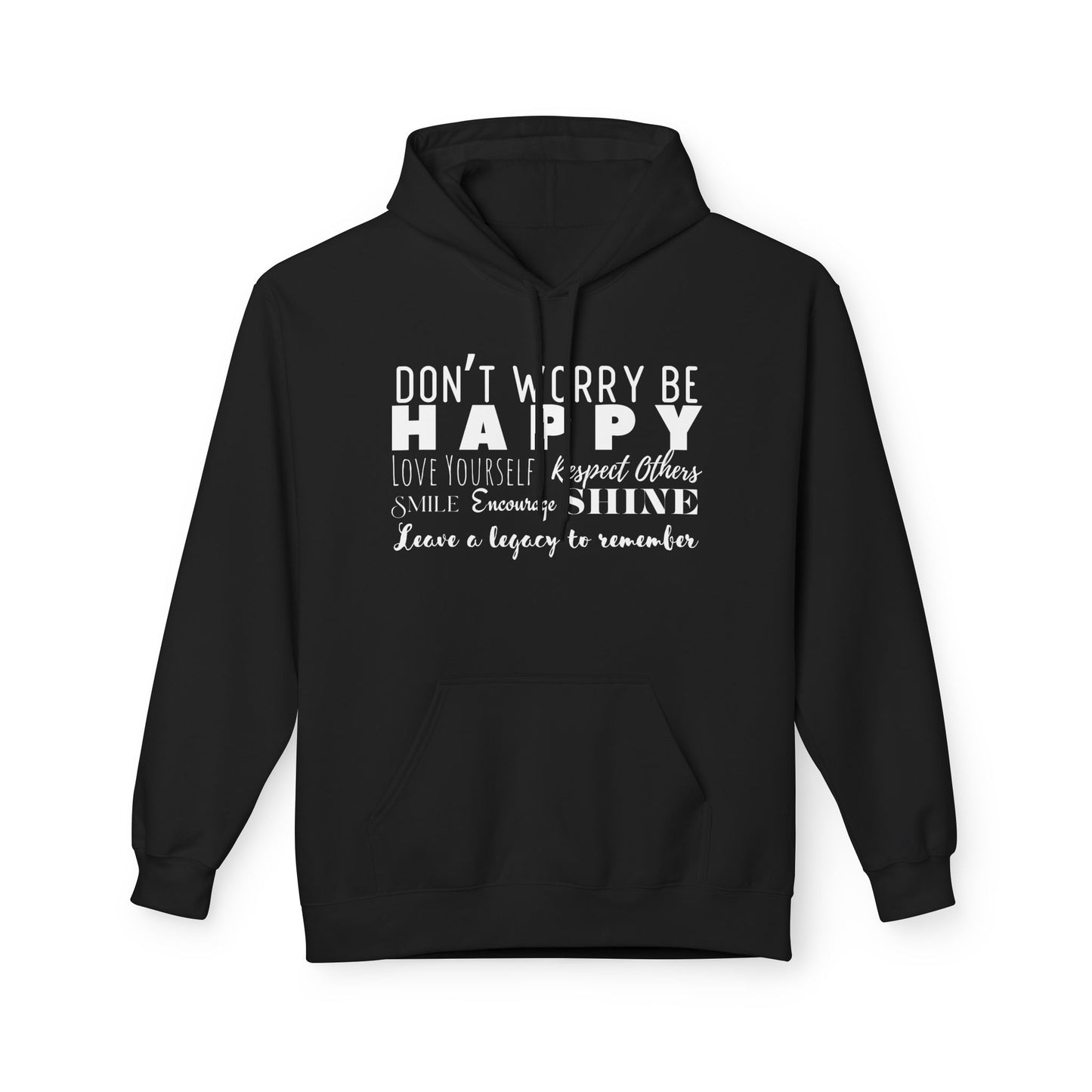 "Happy" Cozy Unisex Midweight Softstyle Fleece Hoodie
