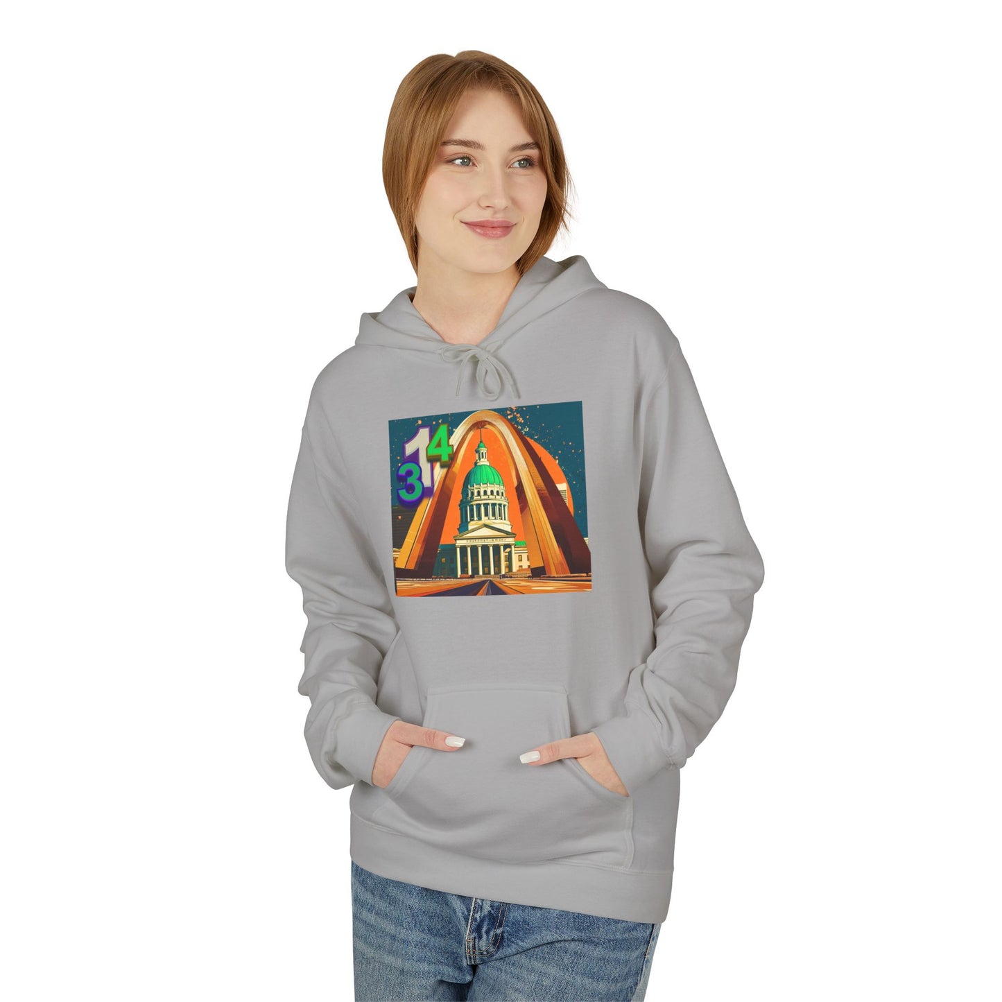 314 Retro City Landmark Graphic Hoodie