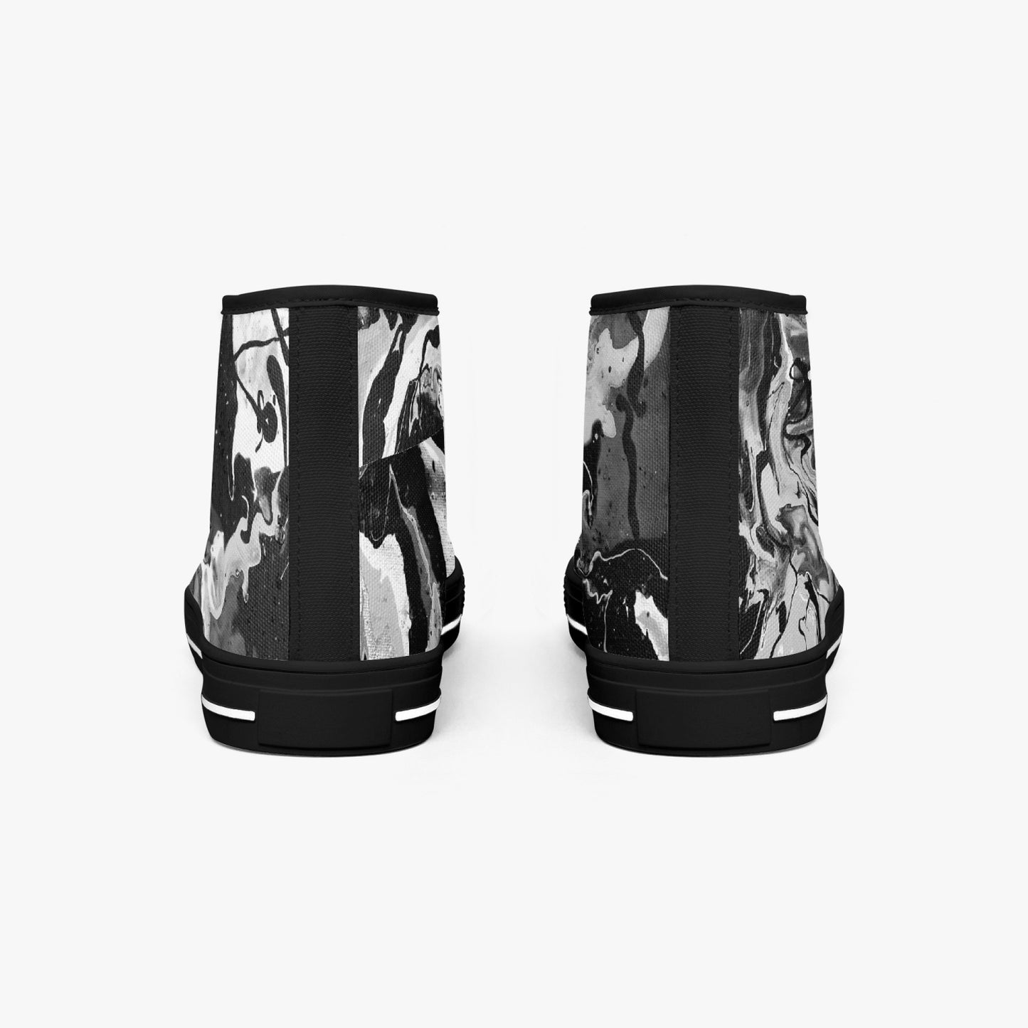 Classic High-Top Canvas Shoes - White/Black