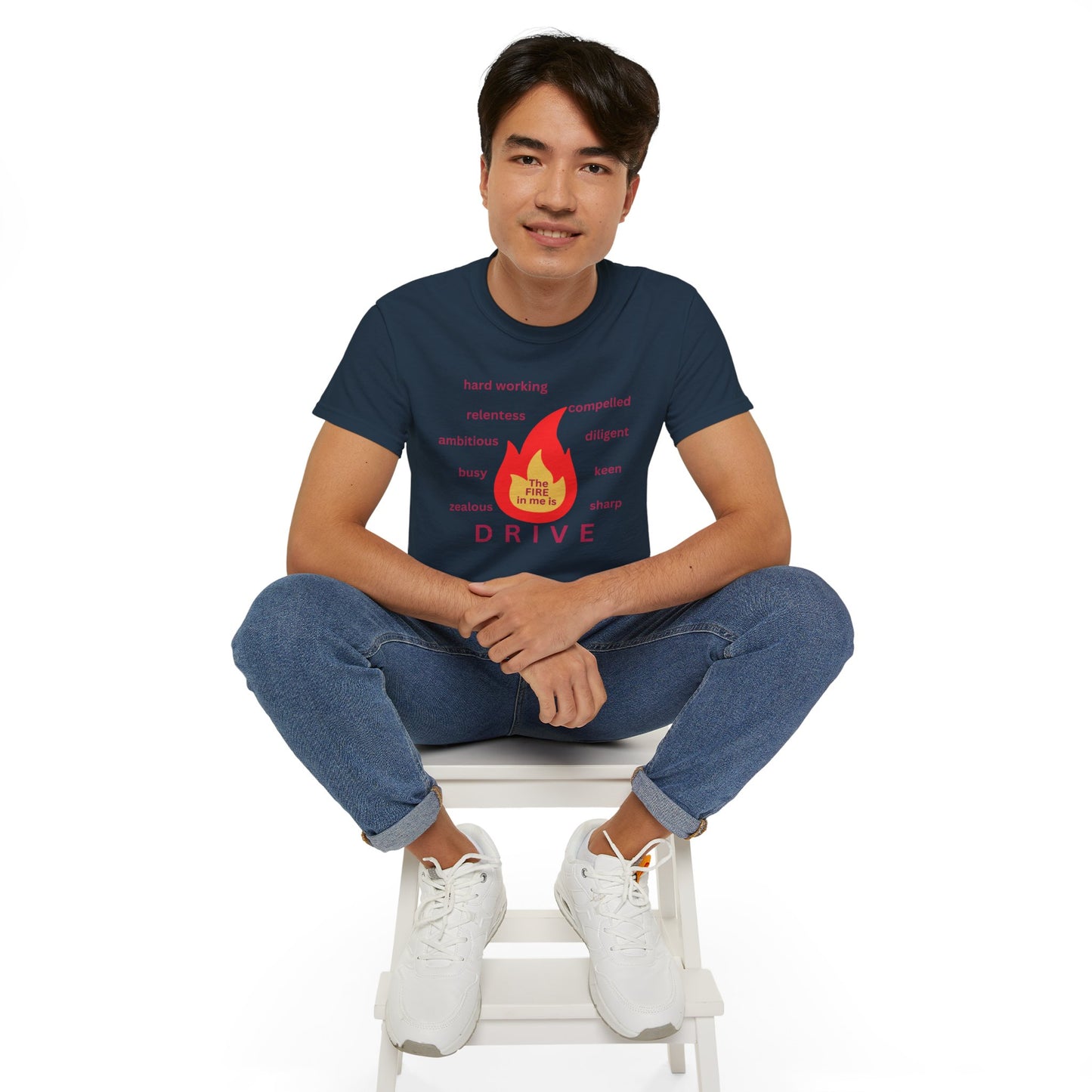 Unisex Ultra Cotton Tee - "The Fire in Me is Drive"