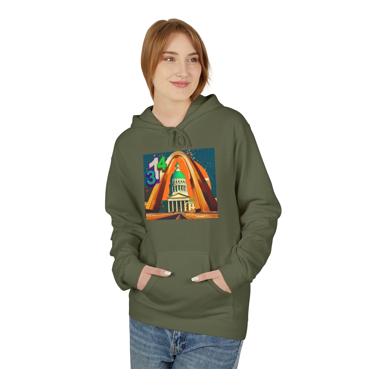 314 Retro City Landmark Graphic Hoodie