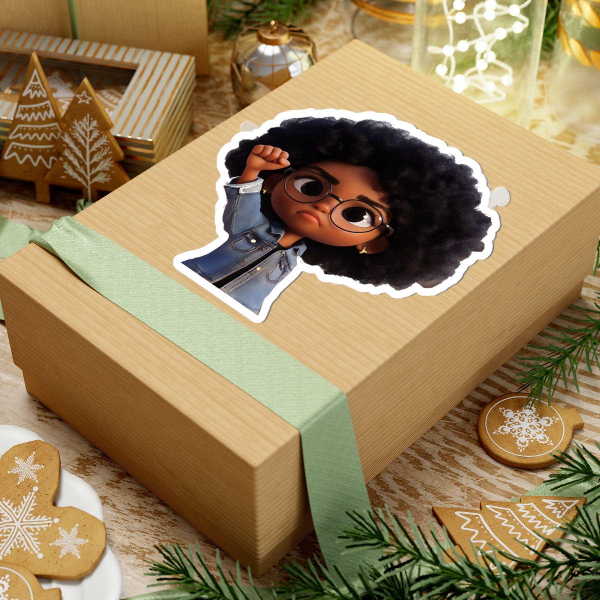 Black Power Kiss-Cut Stickers