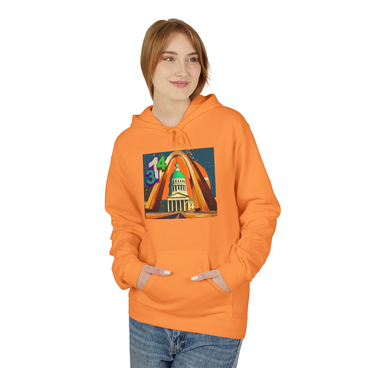314 Retro City Landmark Graphic Hoodie