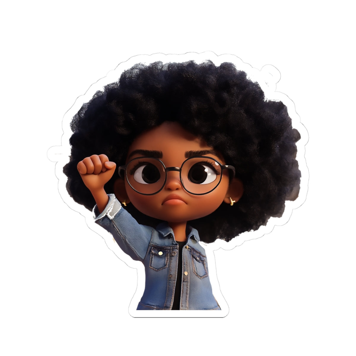 Black Power Kiss-Cut Stickers