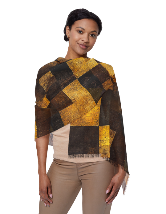 Brown Patches Light Scarf