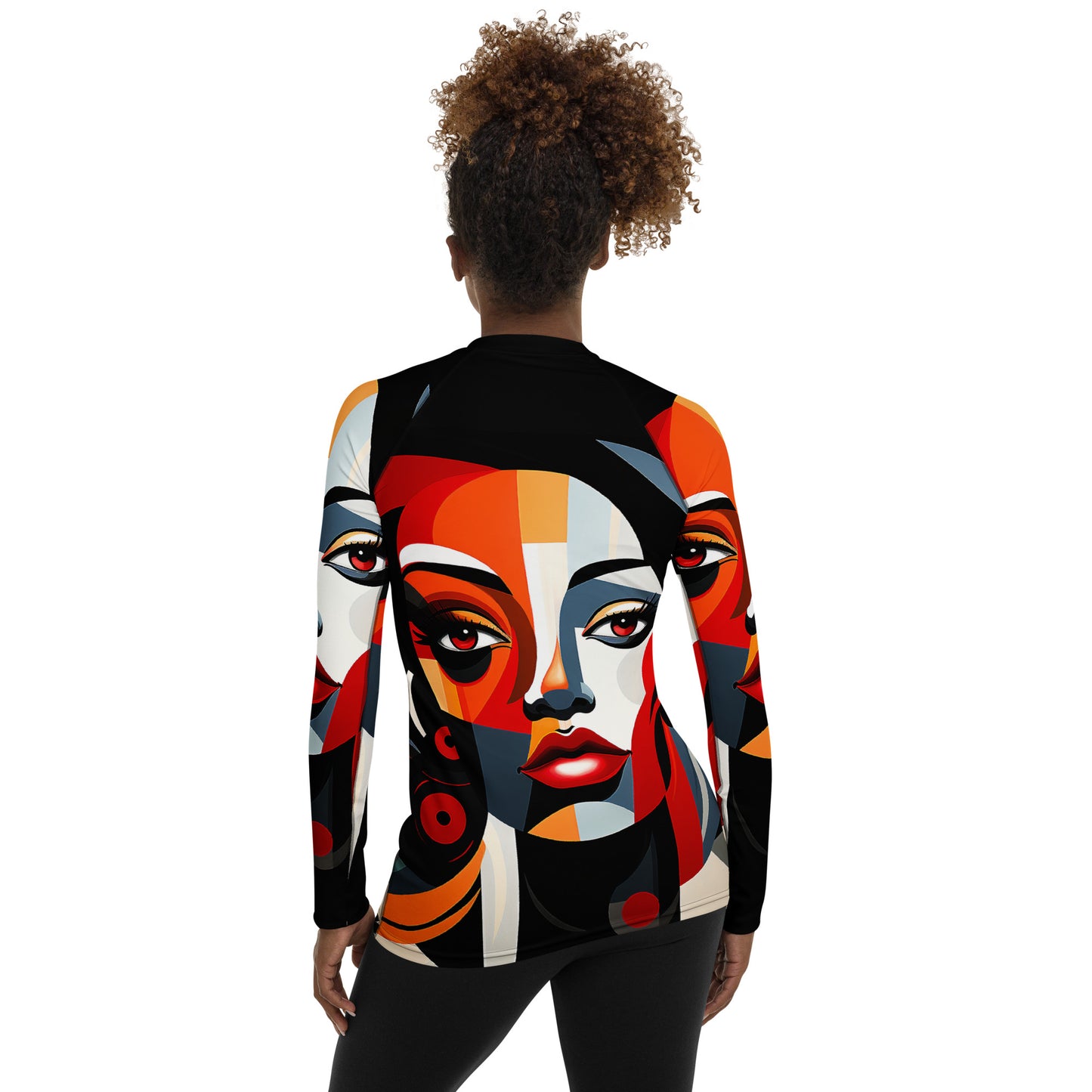 Geometric Women Rash Guard Shirt