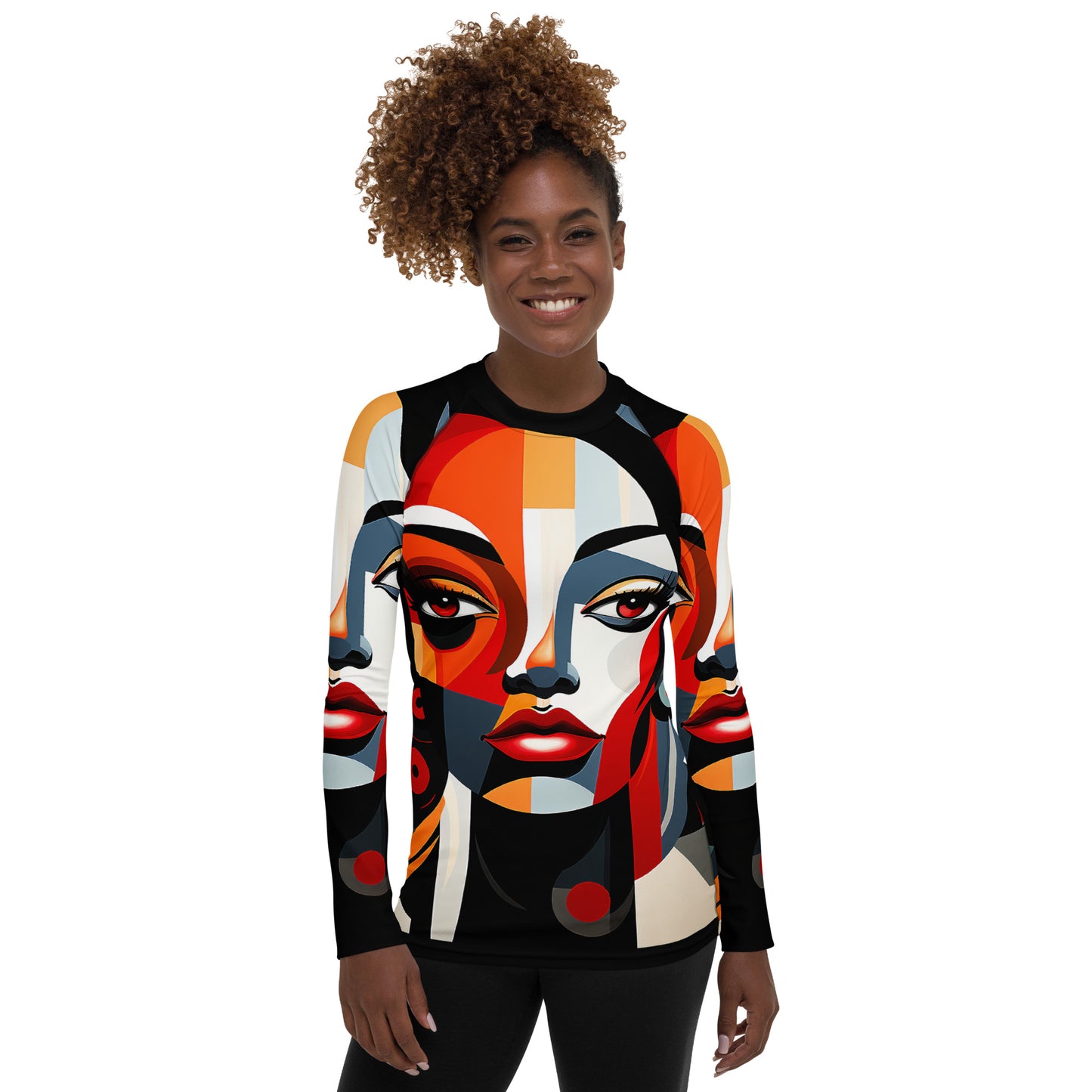 Geometric Women Rash Guard Shirt