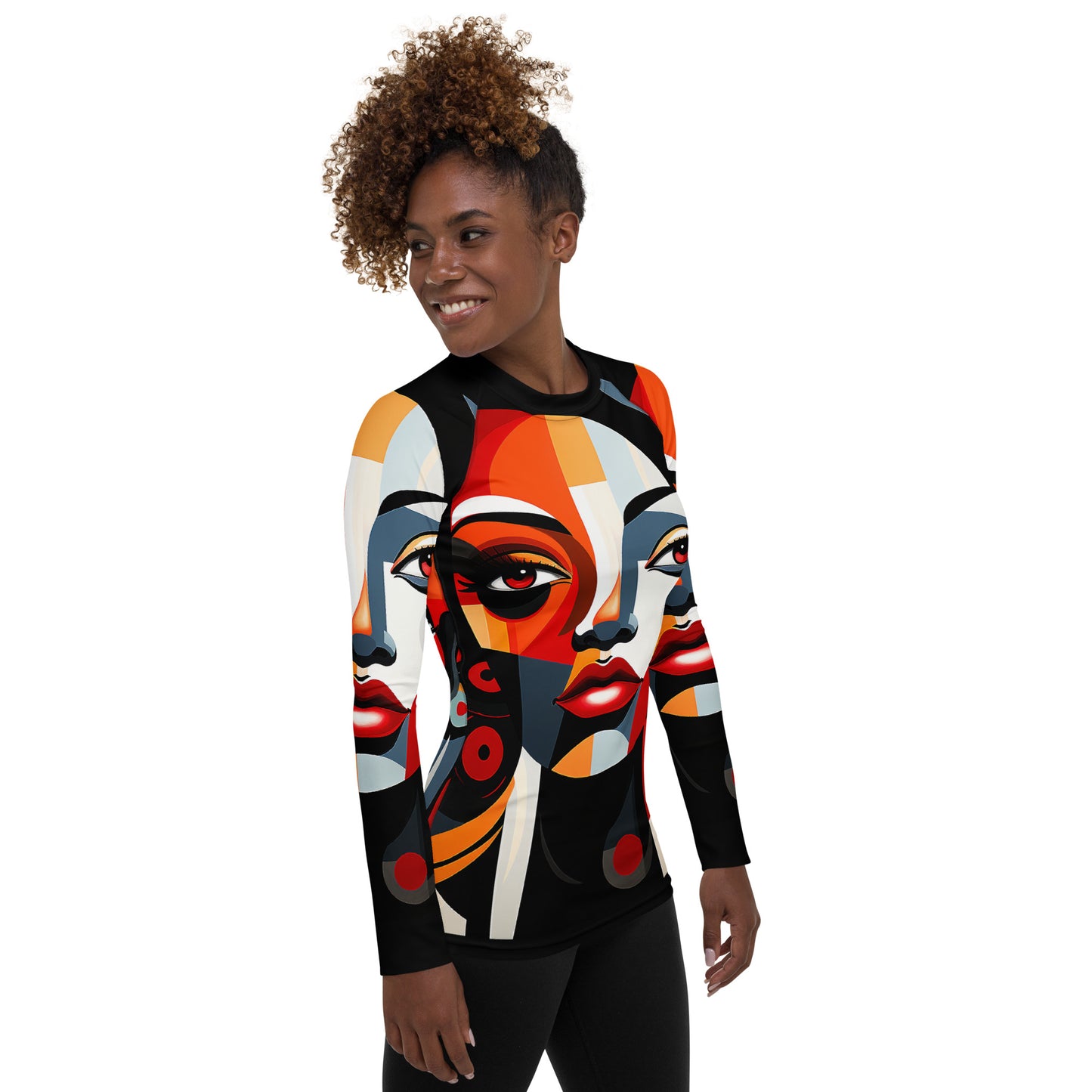 Geometric Women Rash Guard Shirt