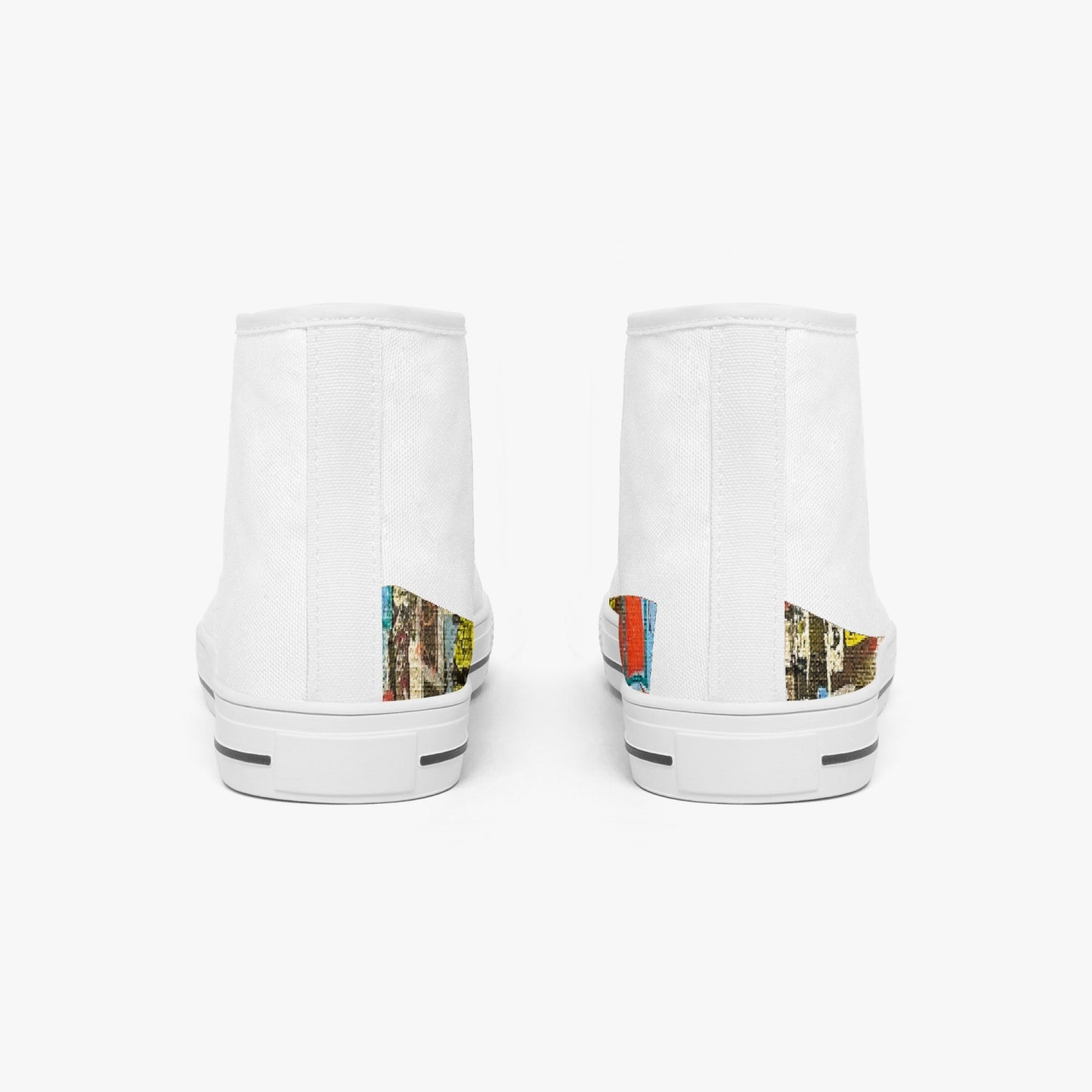 Classic High-Top Canvas Shoes - White/Black