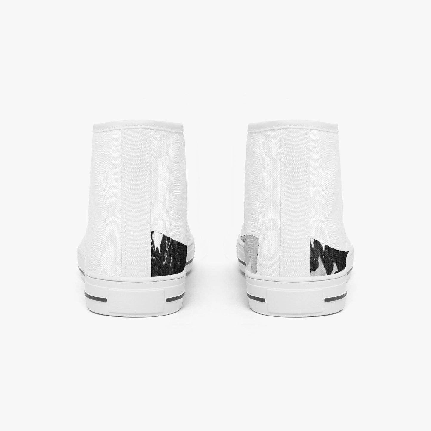 Classic High-Top Canvas Shoes - White/Black