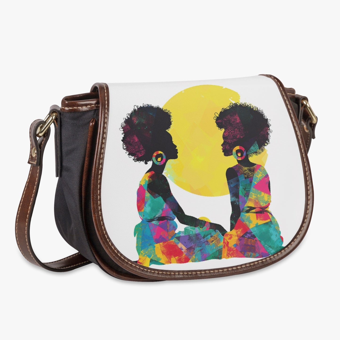 Sisterhood White Sand Flap Saddle Bag
