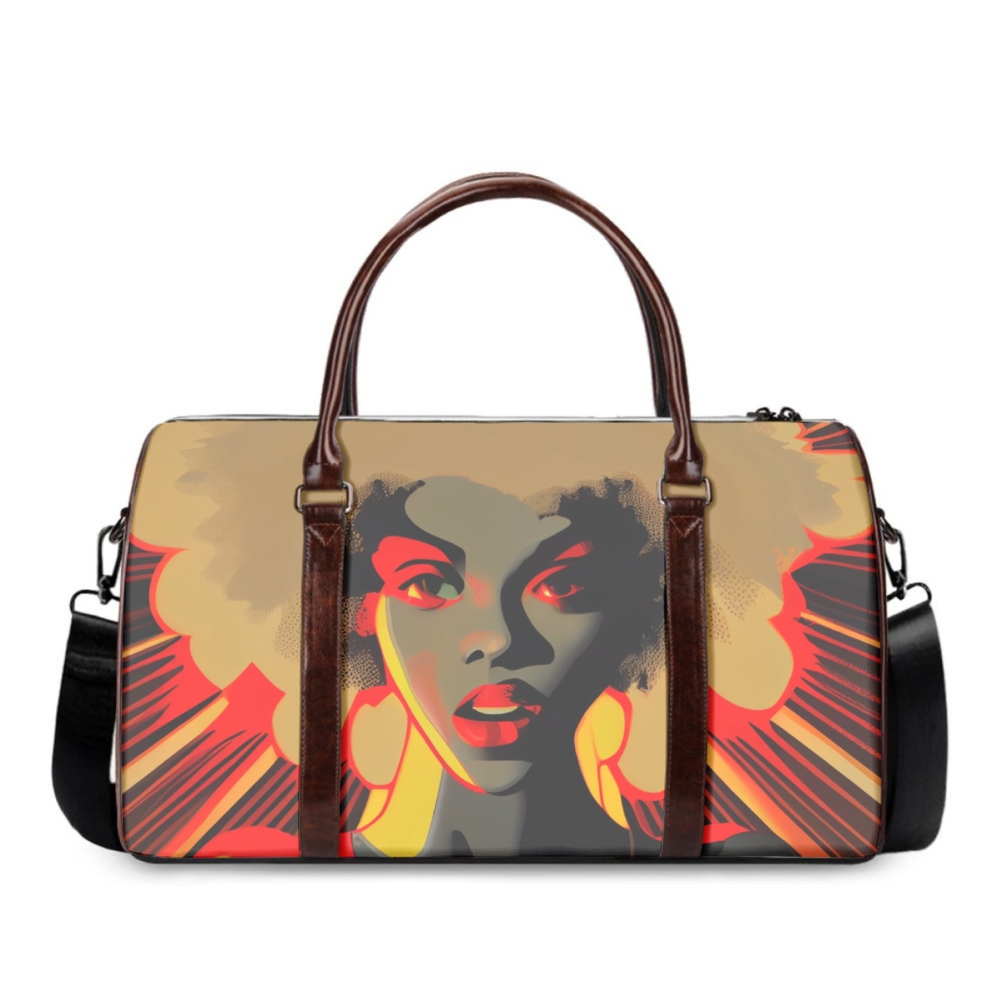 Psychedelic Woman Duffle Bag Red