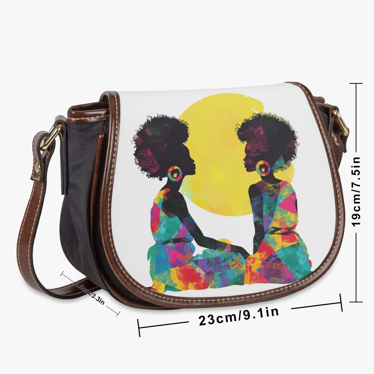 Sisterhood White Sand Flap Saddle Bag