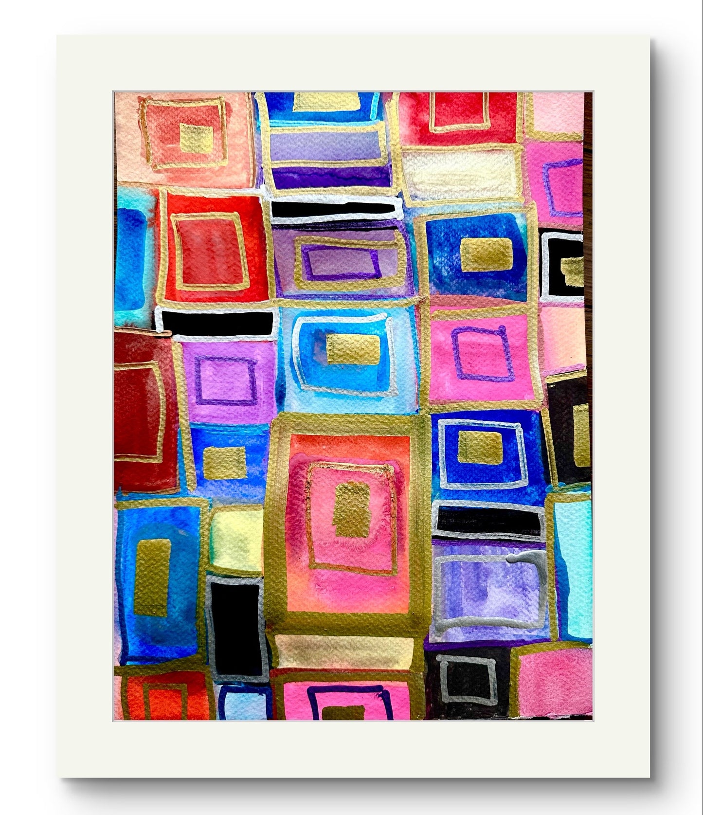 Hopping Squares of Color - Prints