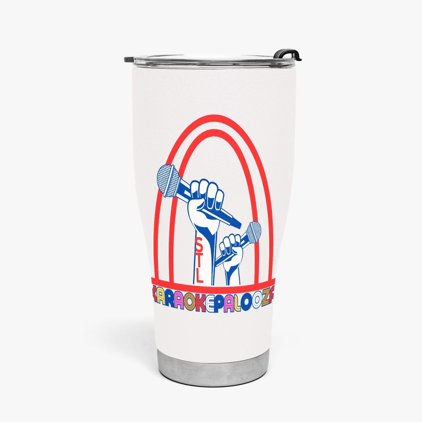Karaokepalooza. 30oz Curved Shiny Tumbler
