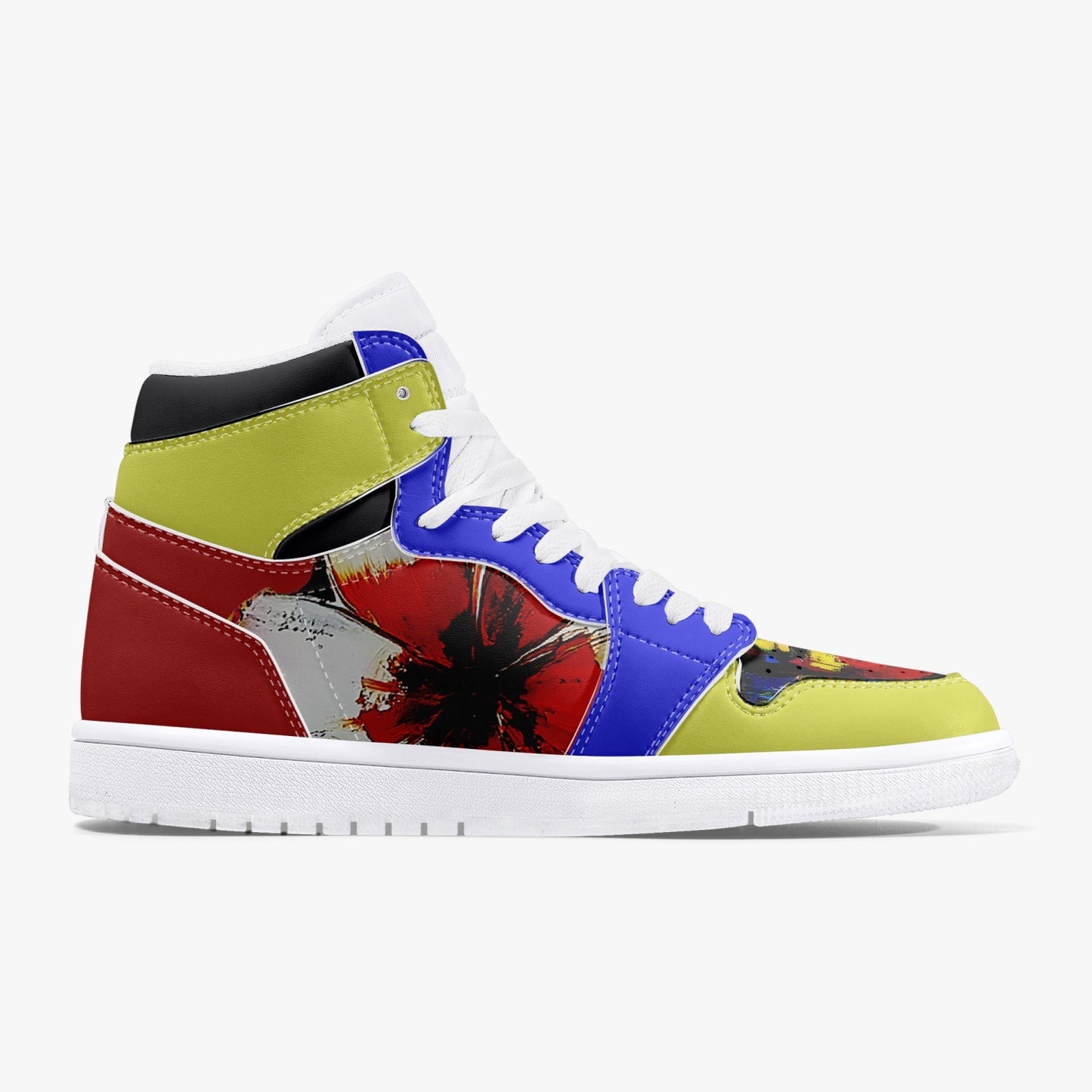 Lady Rose High-Top Leather Sneakers - White