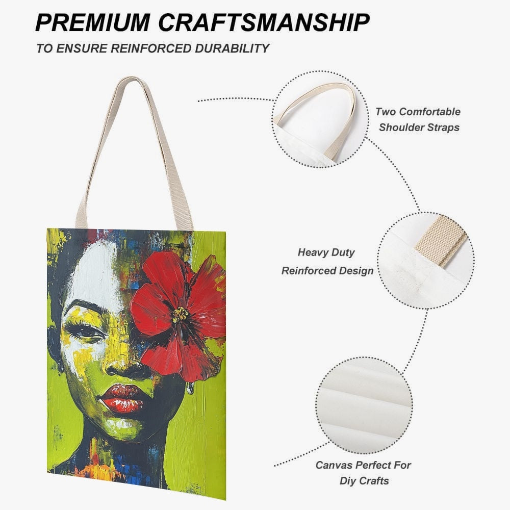Red Rose Canvas Tote Bag