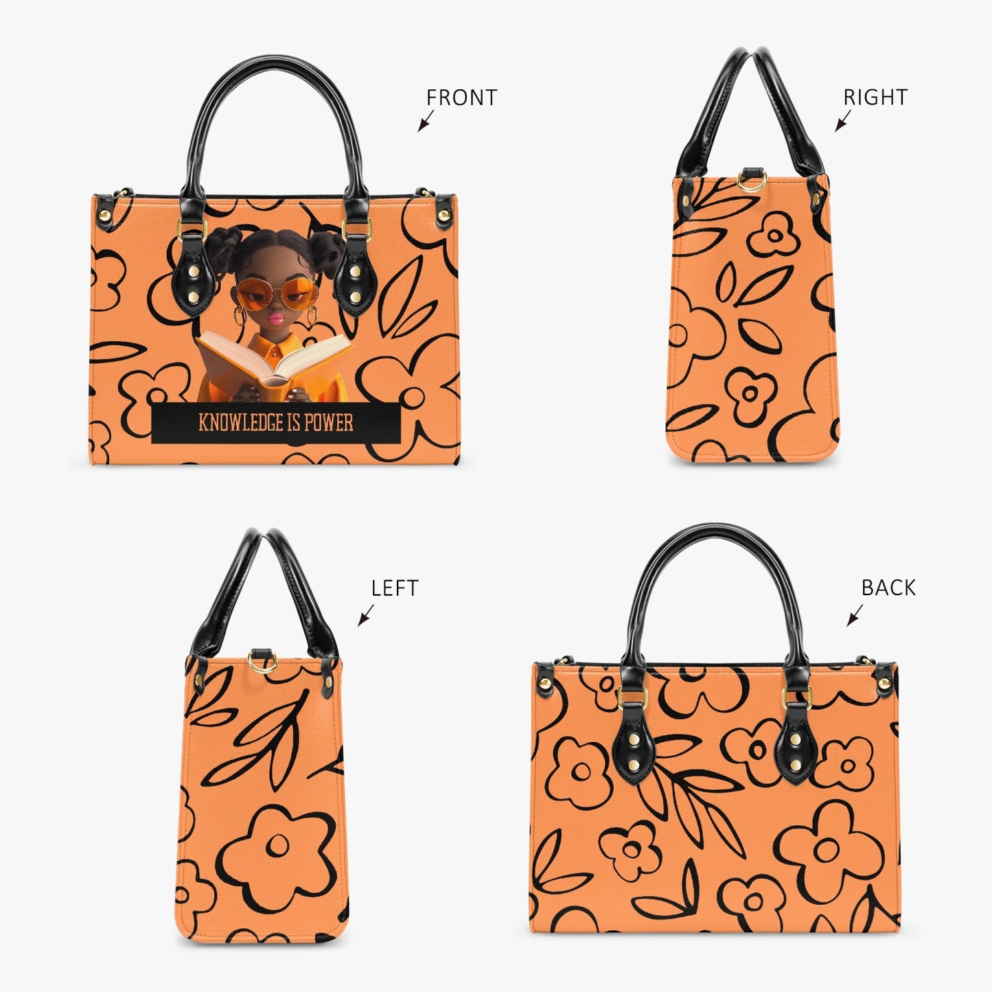 Knowledge is Power - Orange Women's Tote Bag