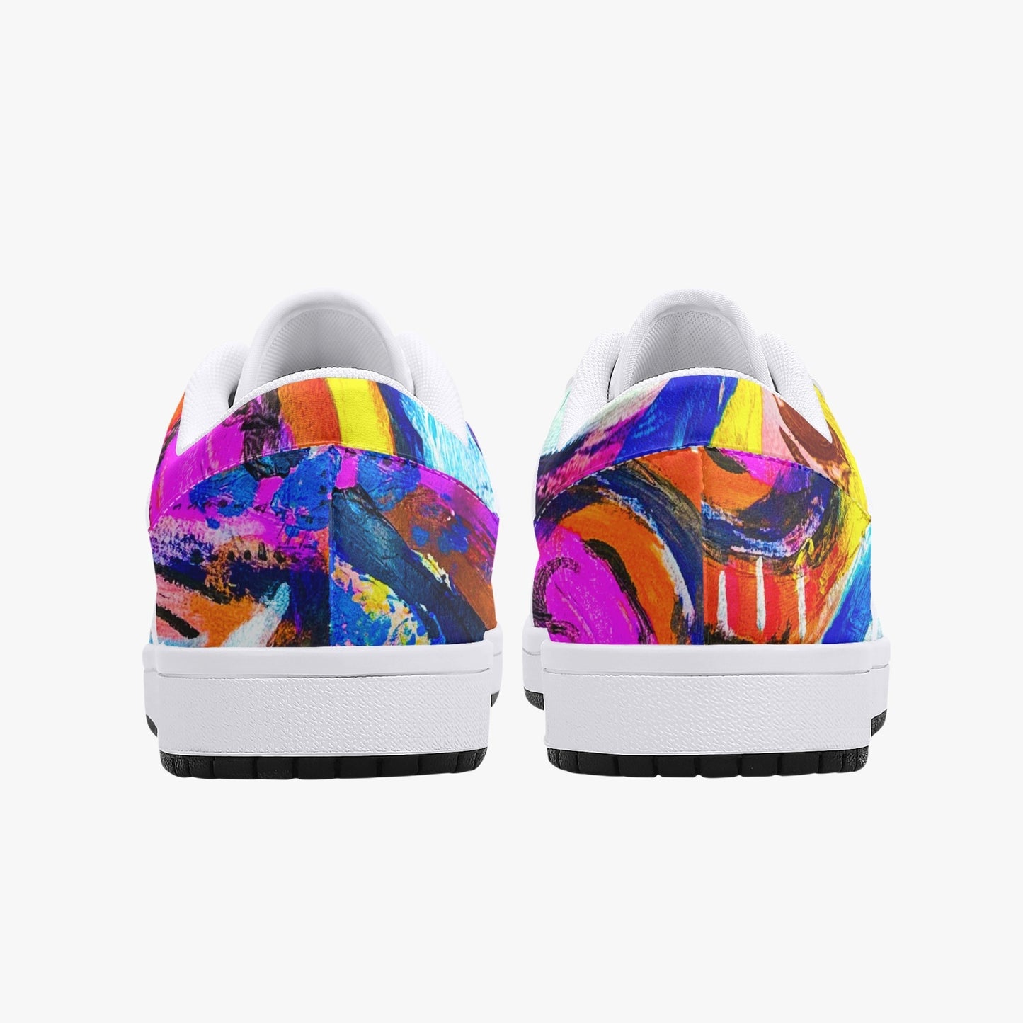 Rhythm of Life Low-Top Leather Sneakers - White/Black